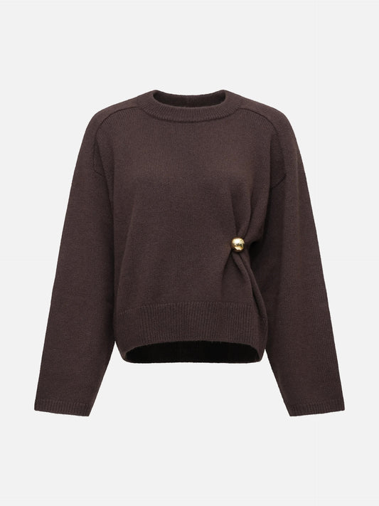 LOULOU DE SAISON - Bill Pullover mit Metall-Detail für Damen in Braun - Brown