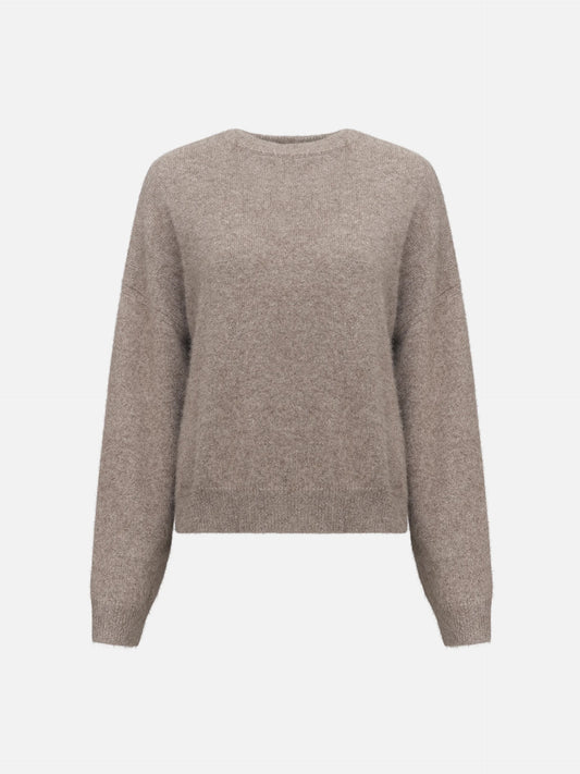 LOULOU DE SAISON - Tristan Pullover aus Yakwolle für Damen in Taupe Melange