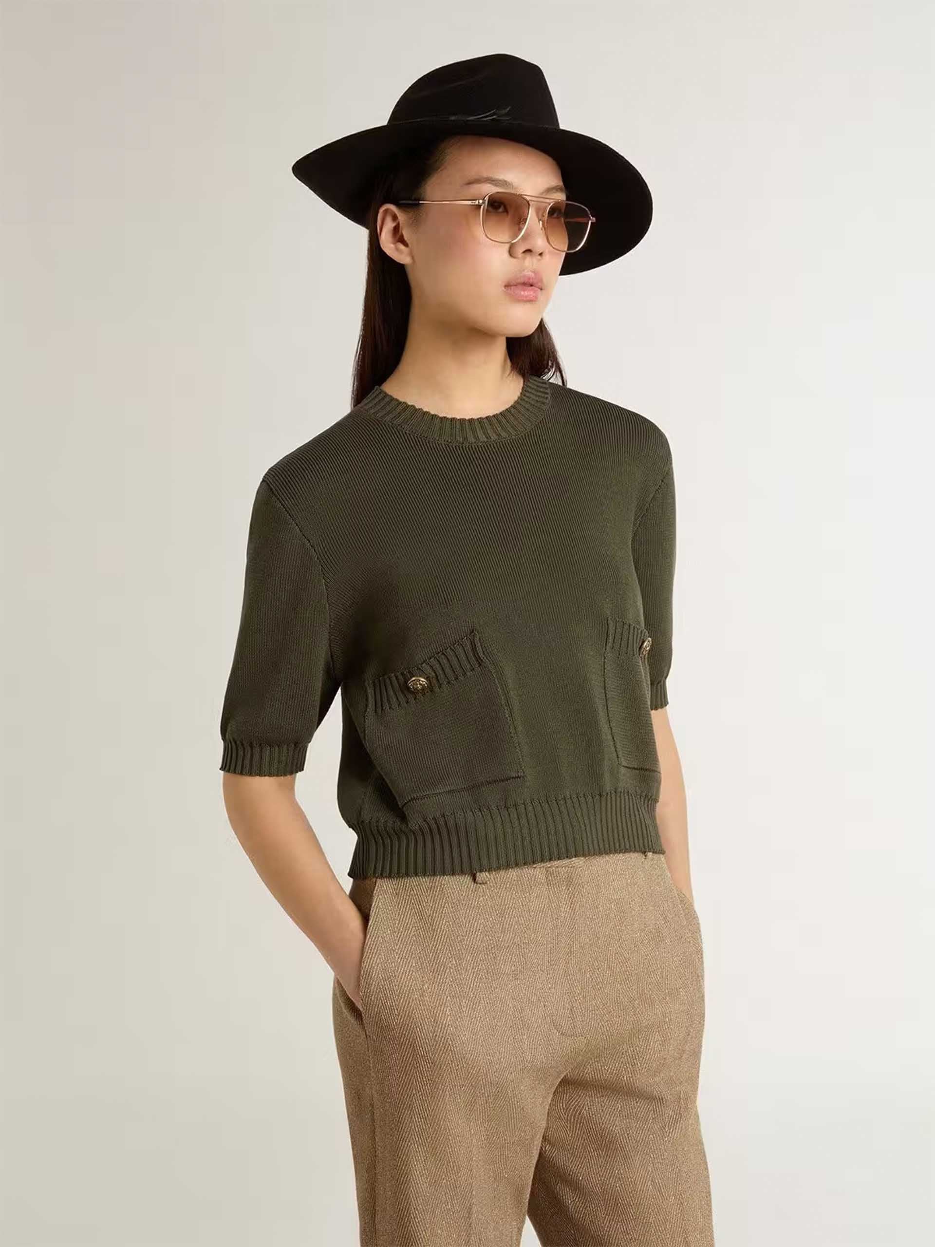 GOLDEN GOOSE - Kurzarm-Pullover Ottavia für Damen