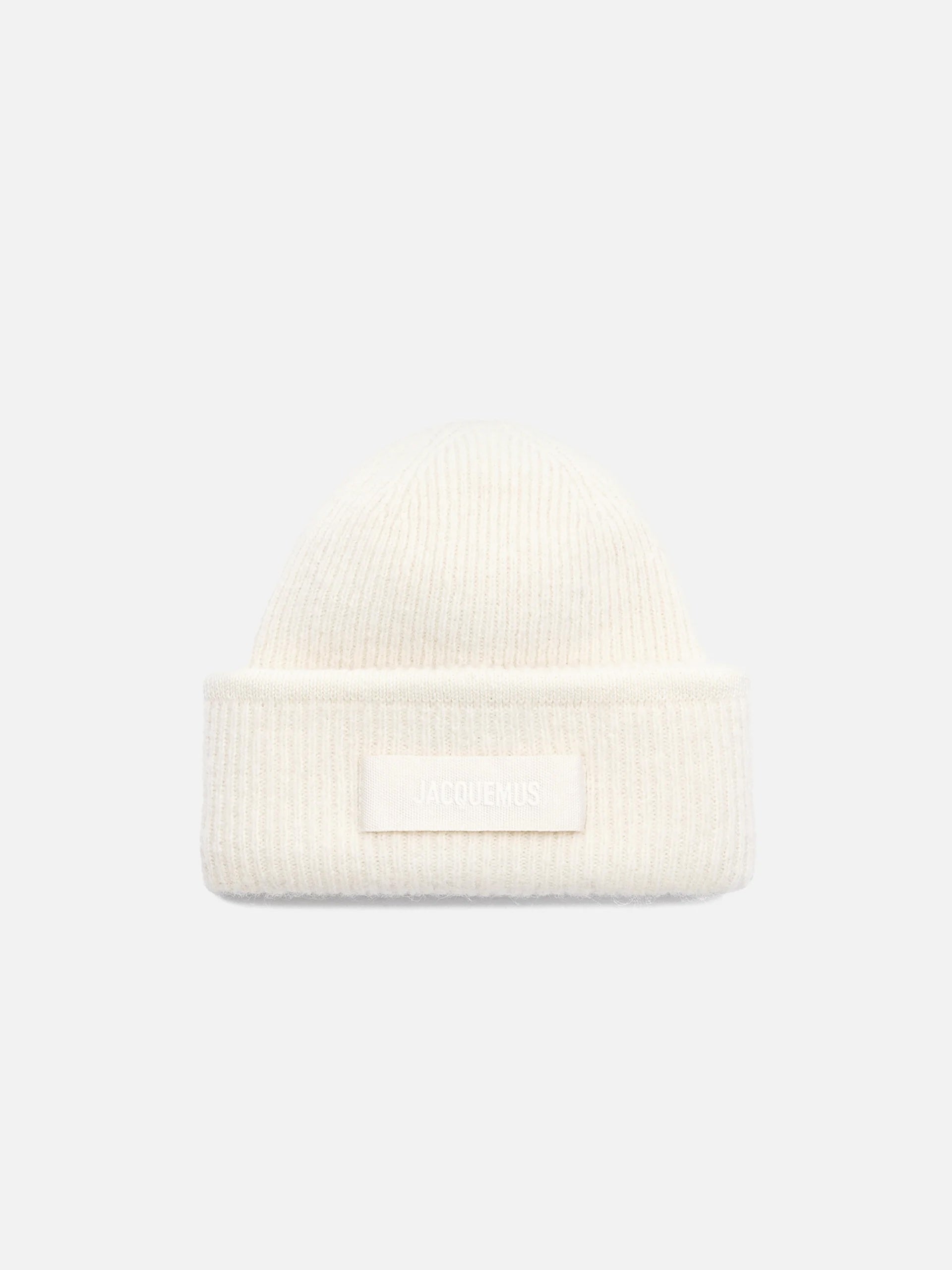 JACQUEMUS - Mütze Gros Grain mit Logo-Detail in Cremeweiß - Cream white