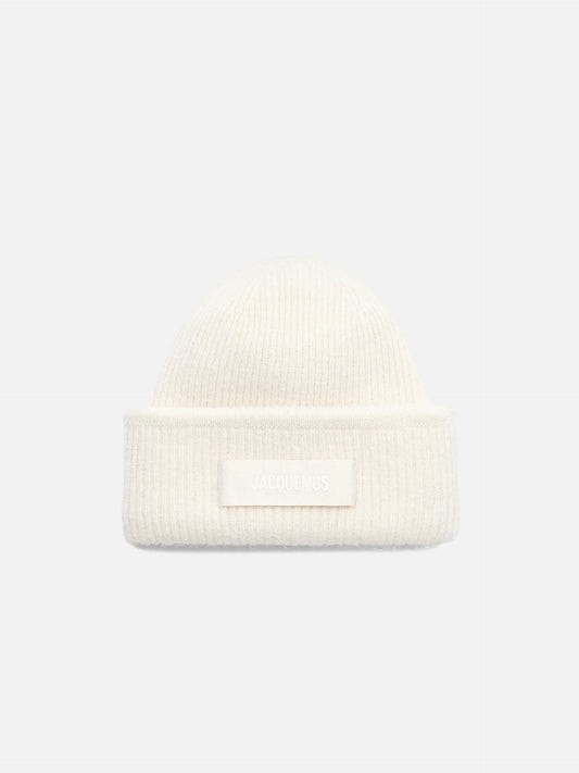 JACQUEMUS - Mütze Gros Grain mit Logo-Detail in Cremeweiß - Cream white