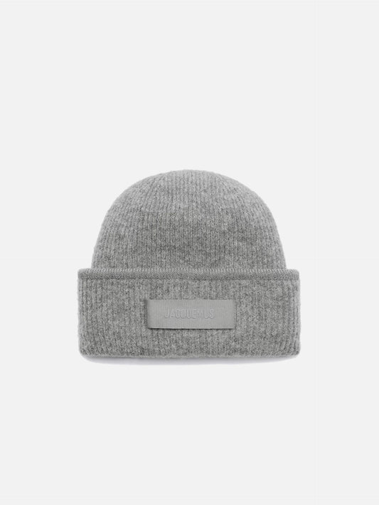 JACQUEMUS - Mütze Gros Grain mit Logo-Detail in Grau - Grey