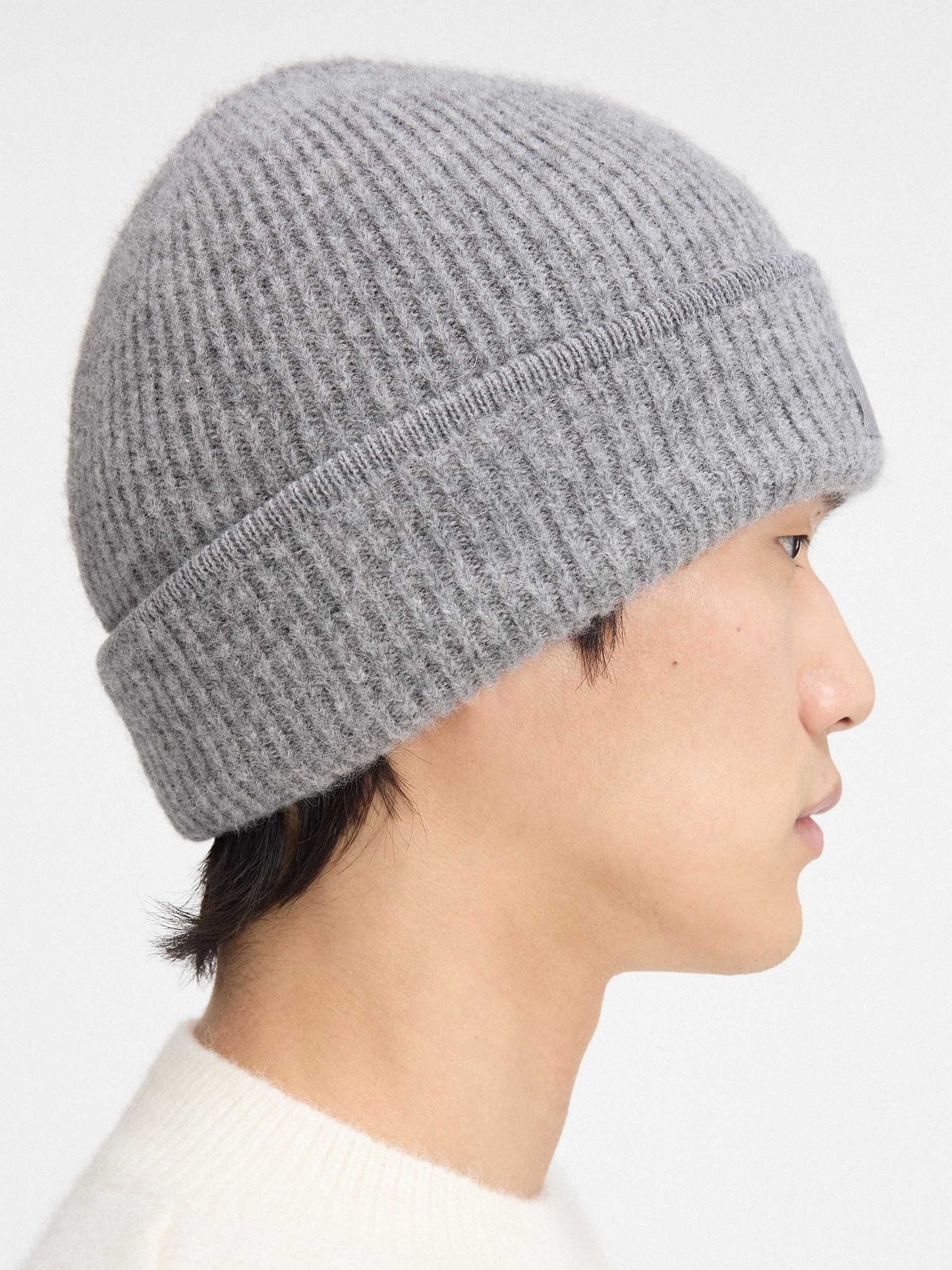 JACQUEMUS - Mütze Gros Grain mit Logo-Detail in Grau - Grey