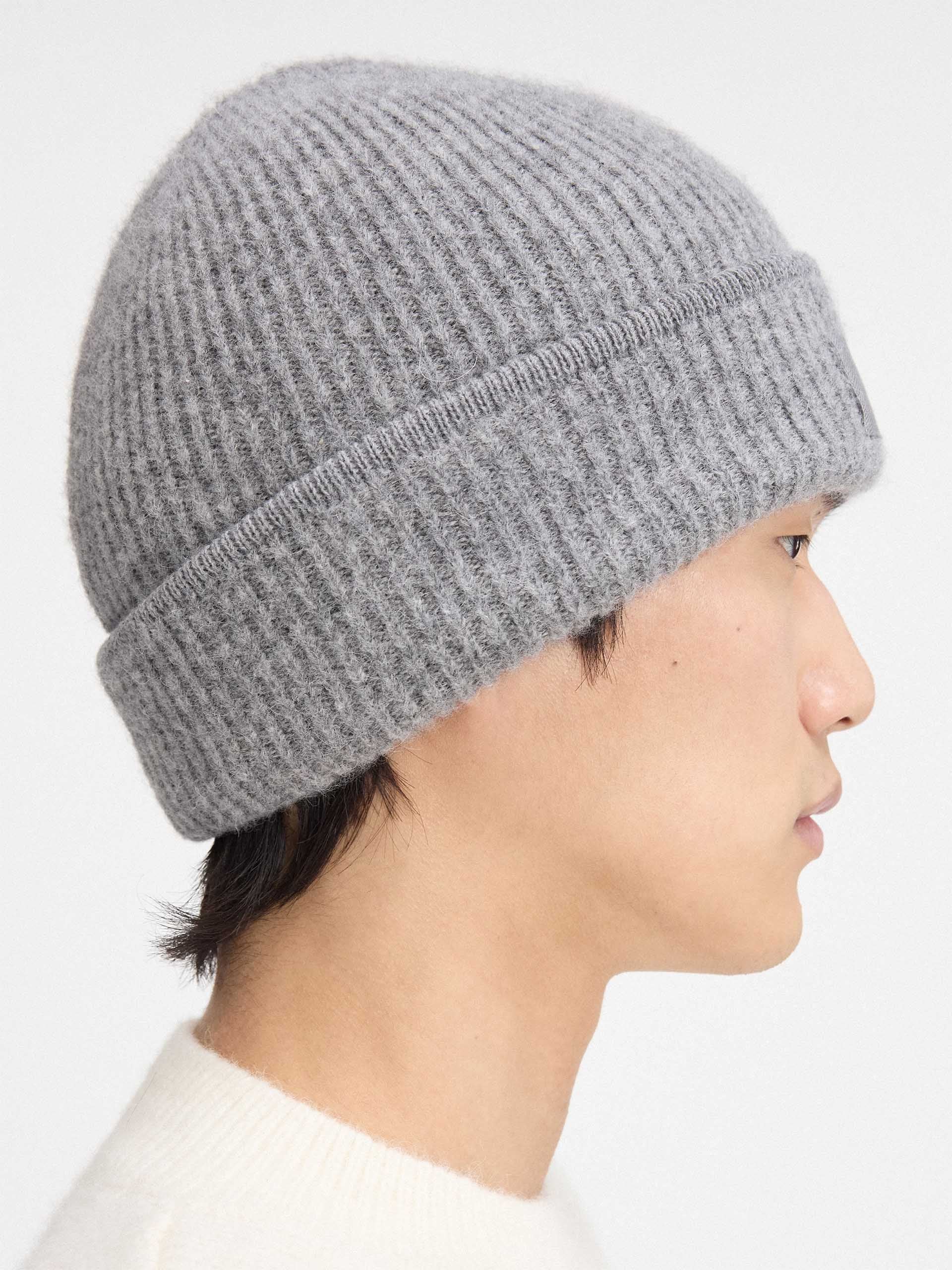 JACQUEMUS - Mütze Gros Grain mit Logo-Detail in Grau - Grey