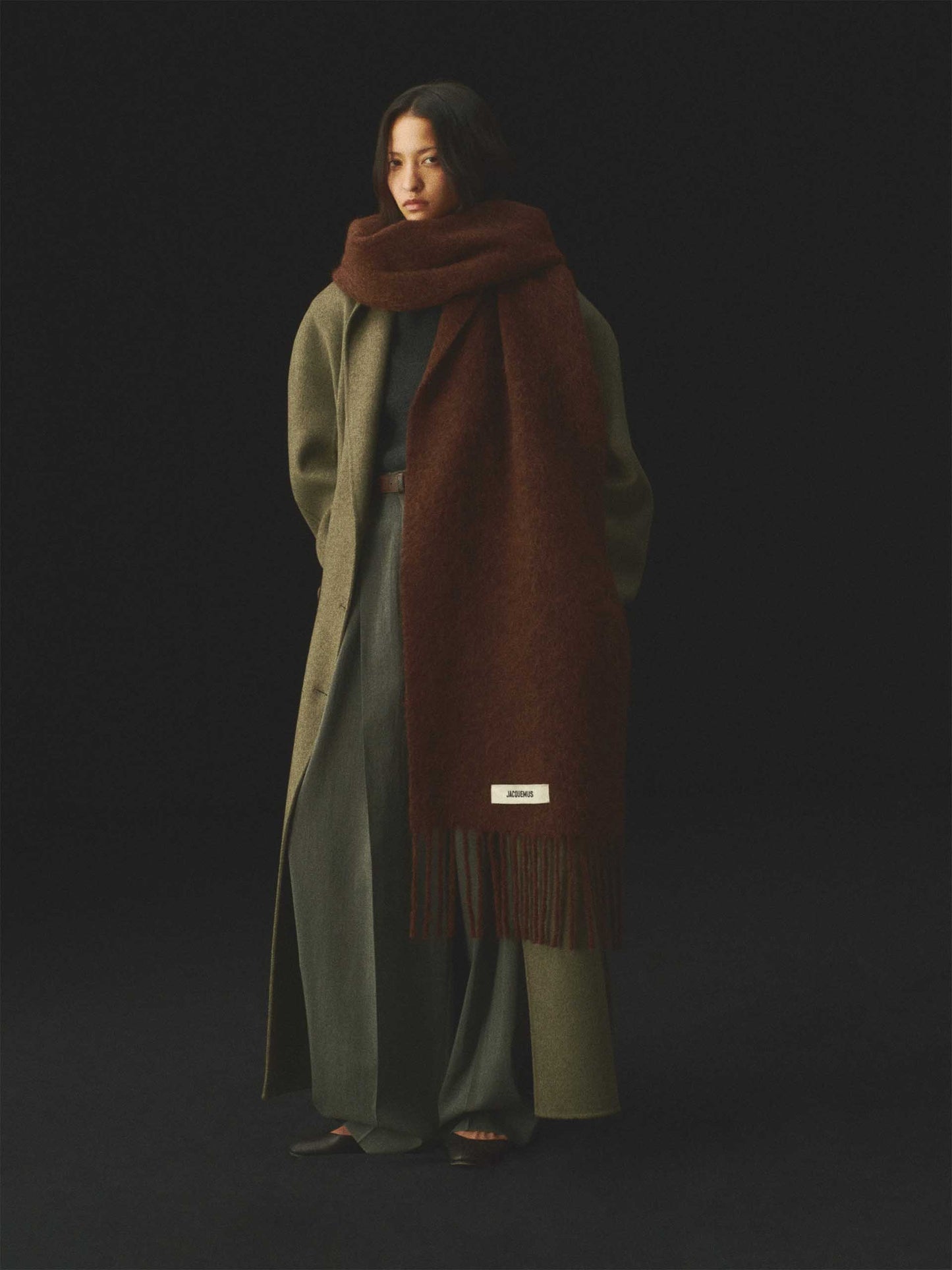 JACQUEMUS - Carro Schal mit Logo aus Mohair-Mischung