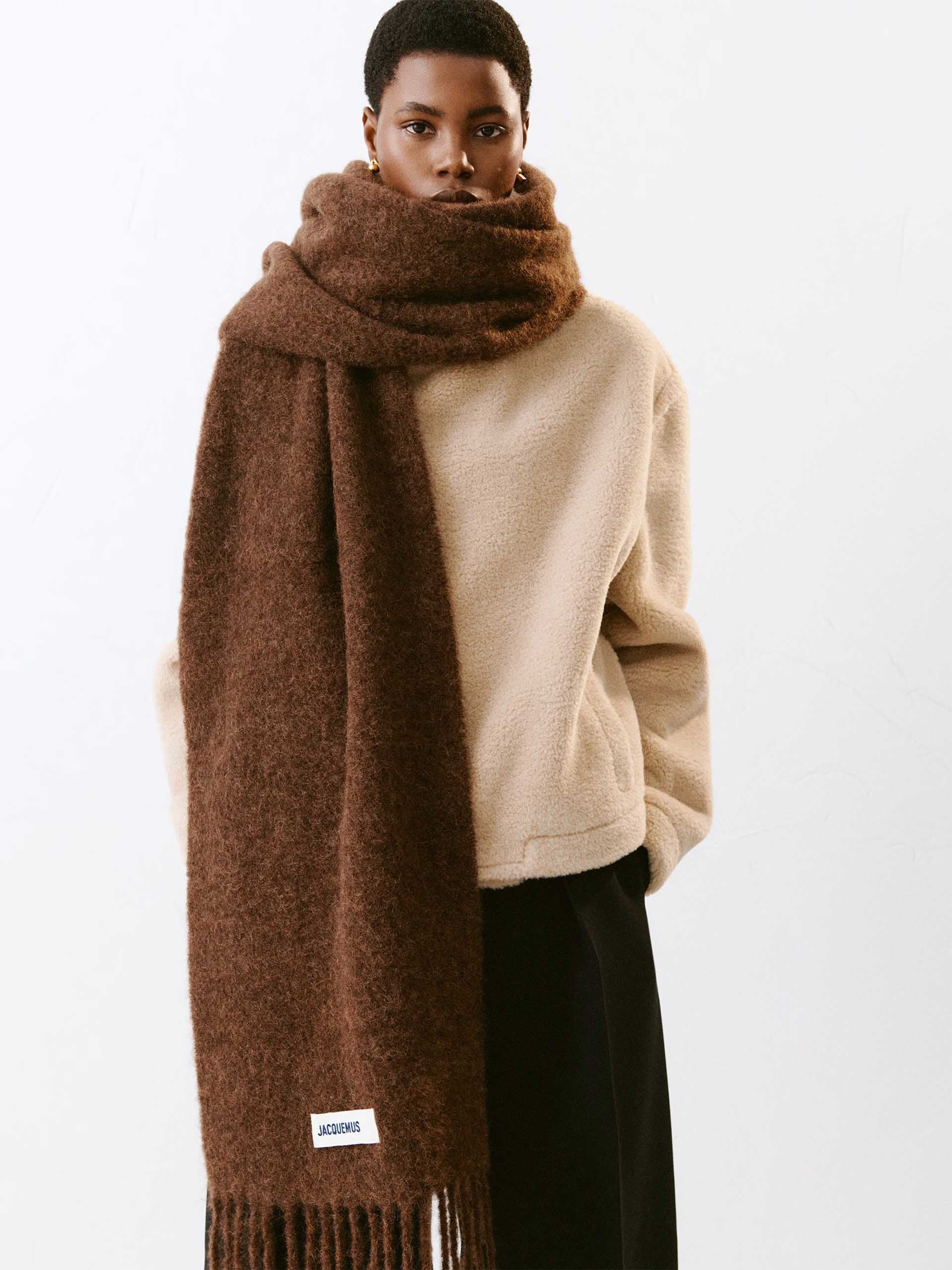 JACQUEMUS - Carro Schal mit Logo aus Mohair-Mischung
