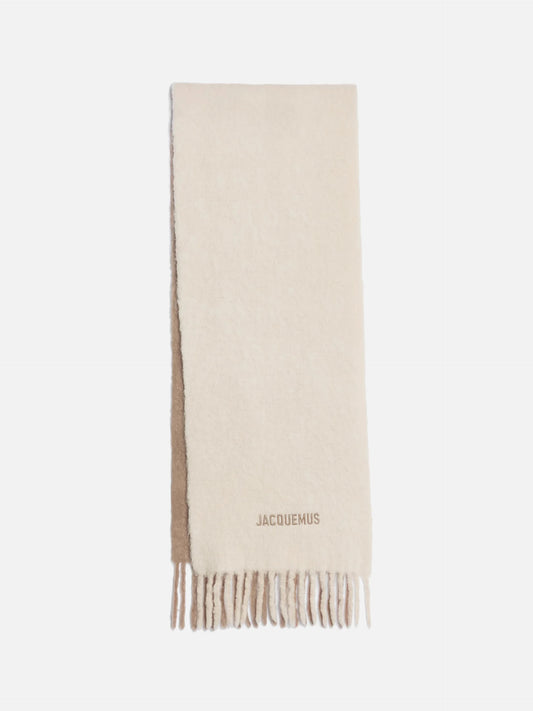 JACQUEMUS - Moisson Schal mit Logo aus Alpakawolle