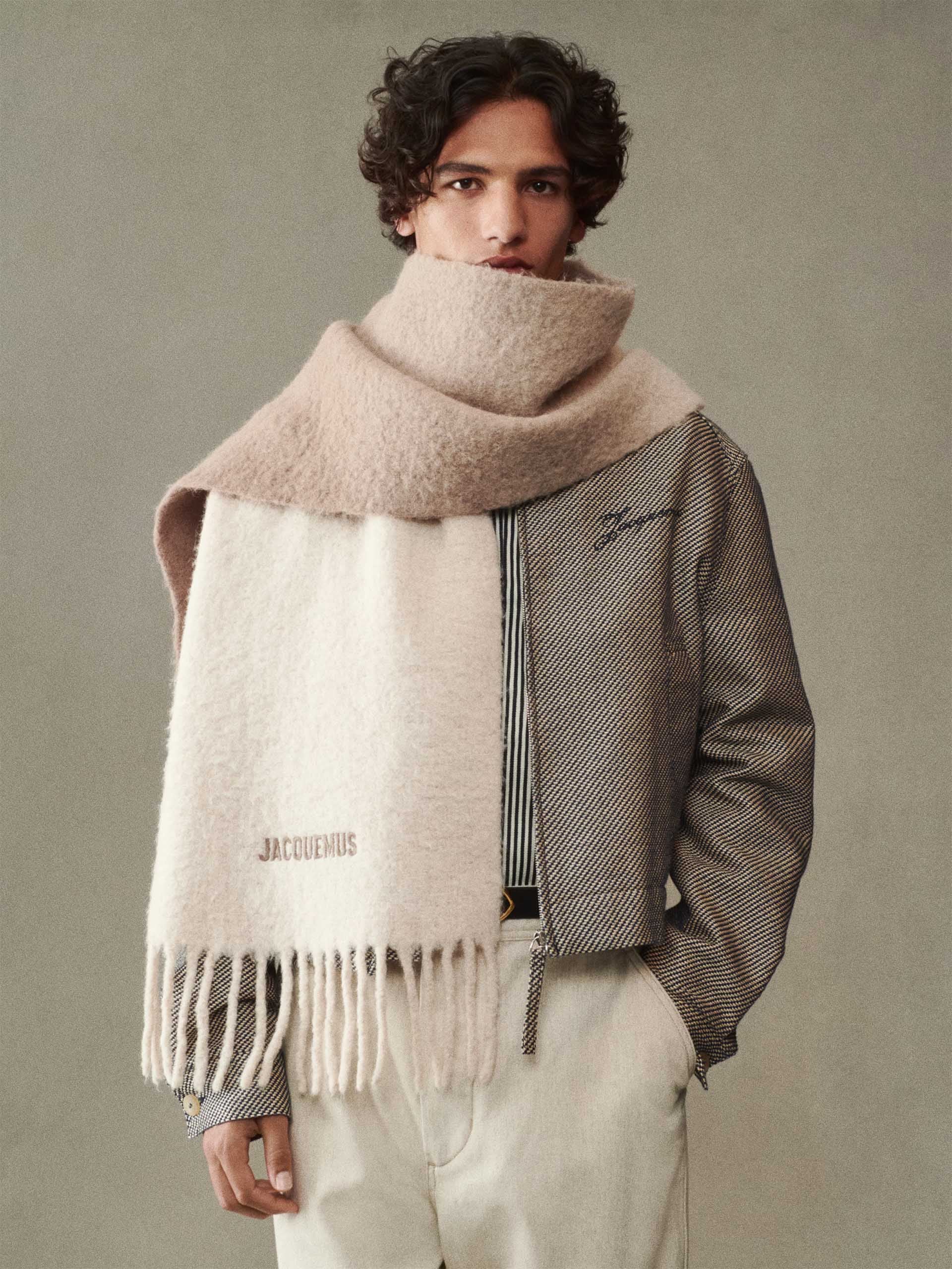 JACQUEMUS - Moisson Schal mit Logo aus Alpakawolle