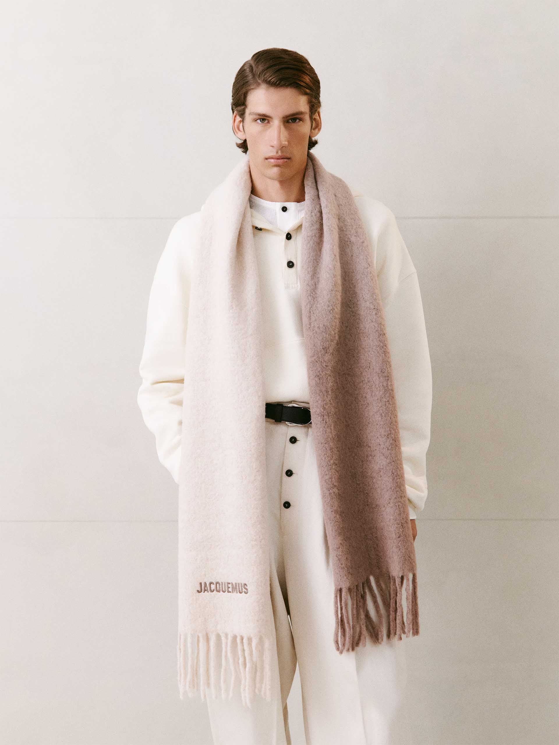 JACQUEMUS - Moisson Schal mit Logo aus Alpakawolle