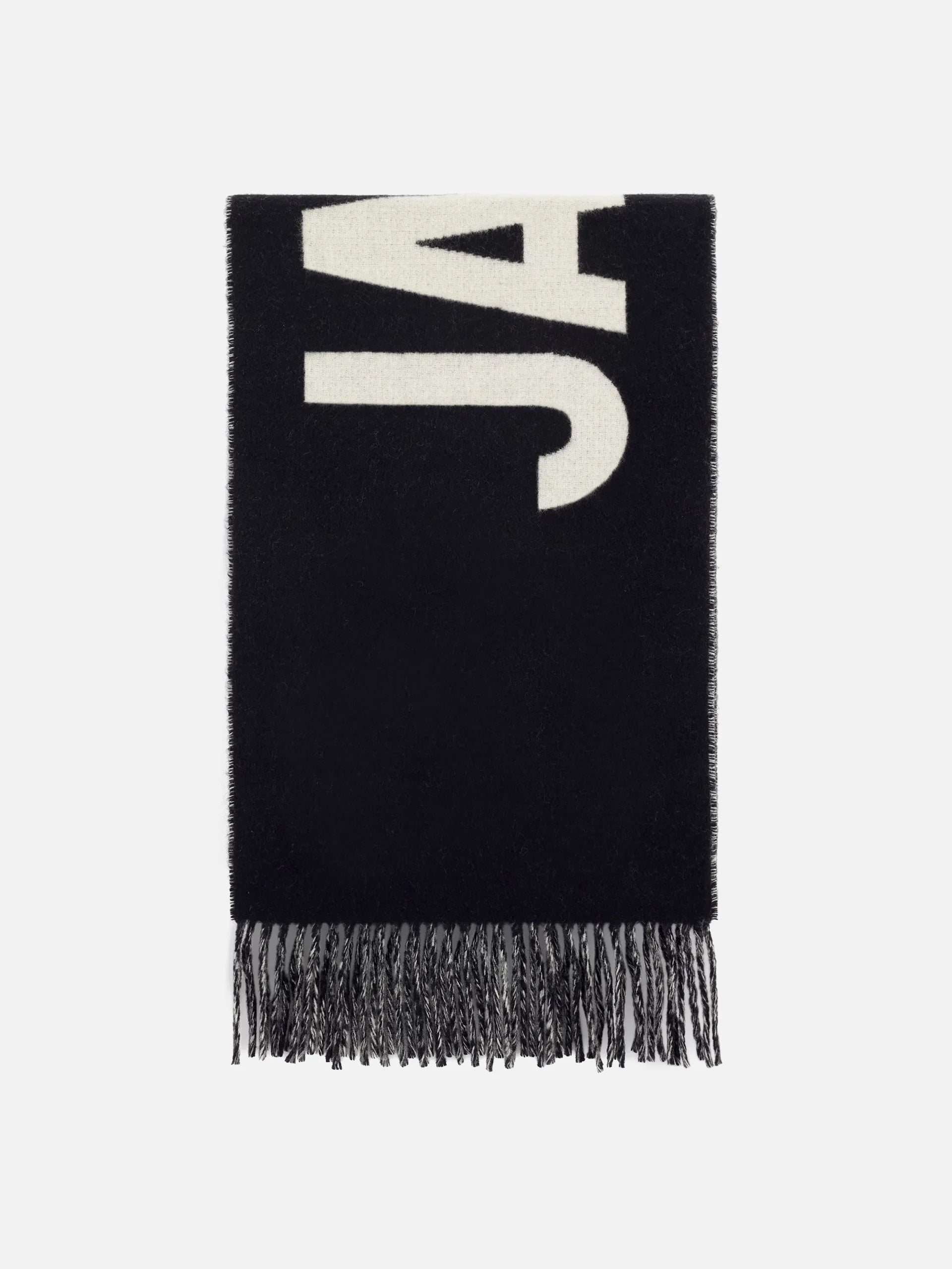 JACQUEMUS - Schal mit Logo aus Wolle in Schwarz - Black