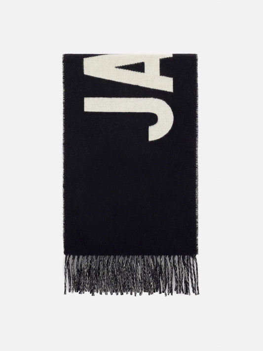 JACQUEMUS - Schal mit Logo aus Wolle in Schwarz - Black