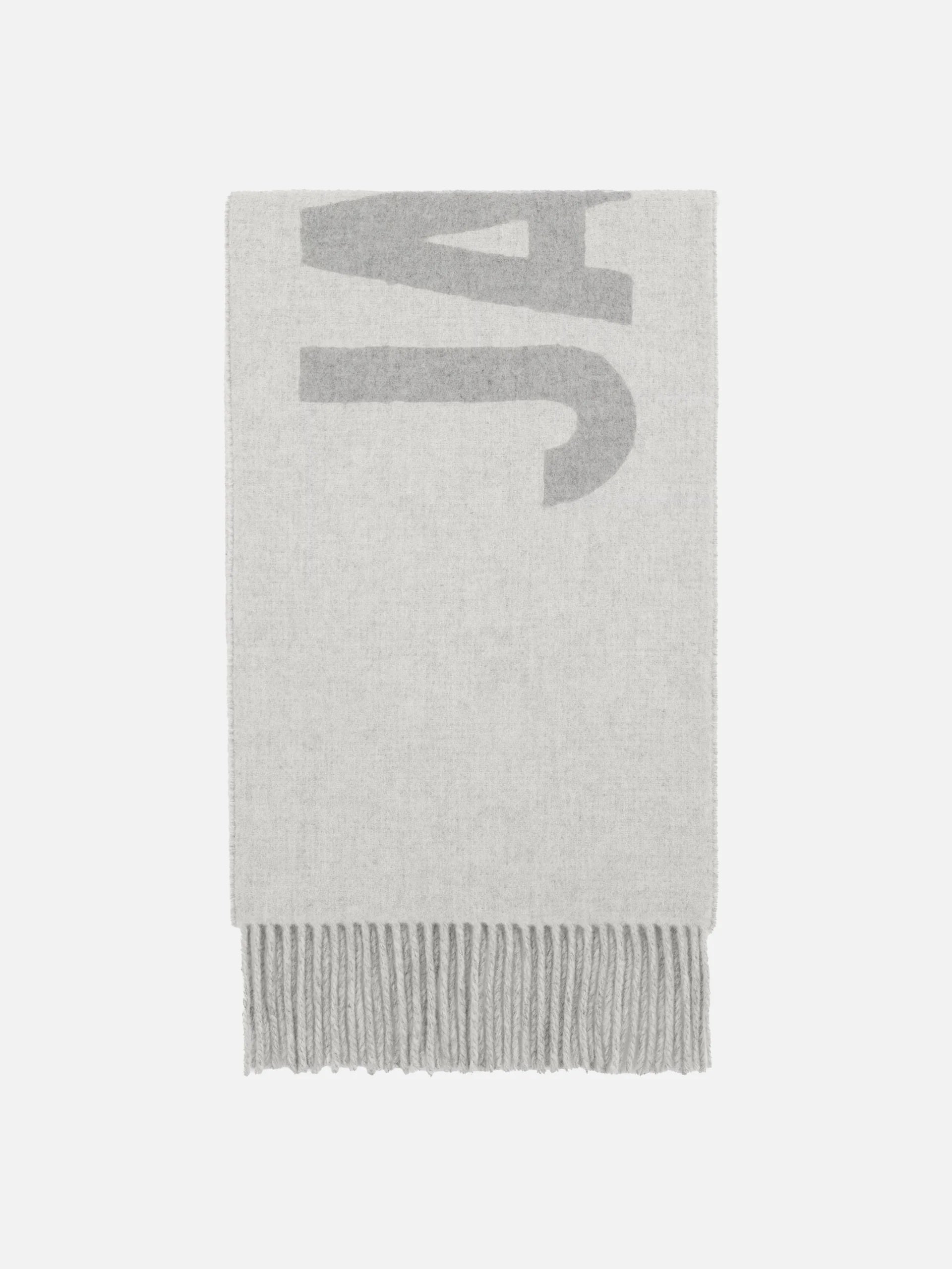 JACQUEMUS - Schal aus Wolle mit Logo in Grau - Grey