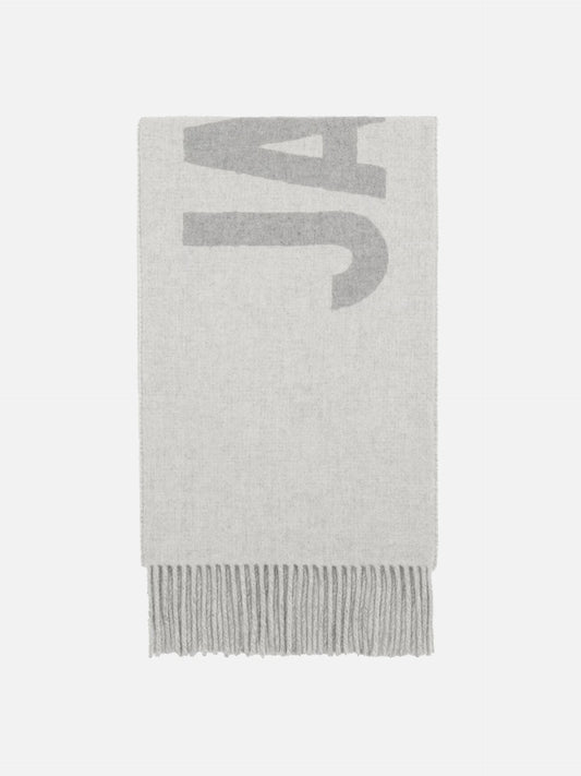 JACQUEMUS - Schal aus Wolle mit Logo in Grau - Grey
