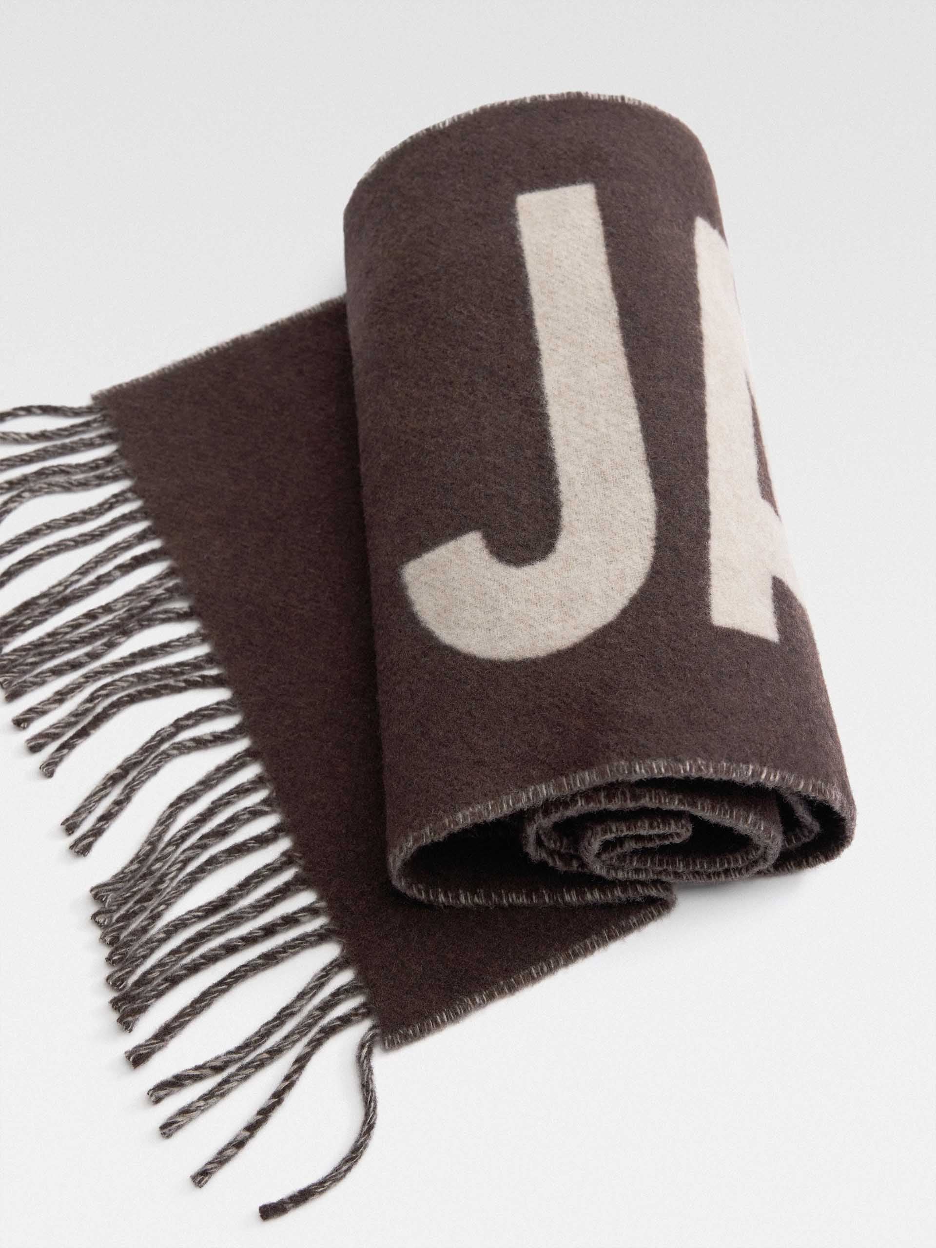 JACQUEMUS - Schal mit Logo aus Wolle in Braun - Brown