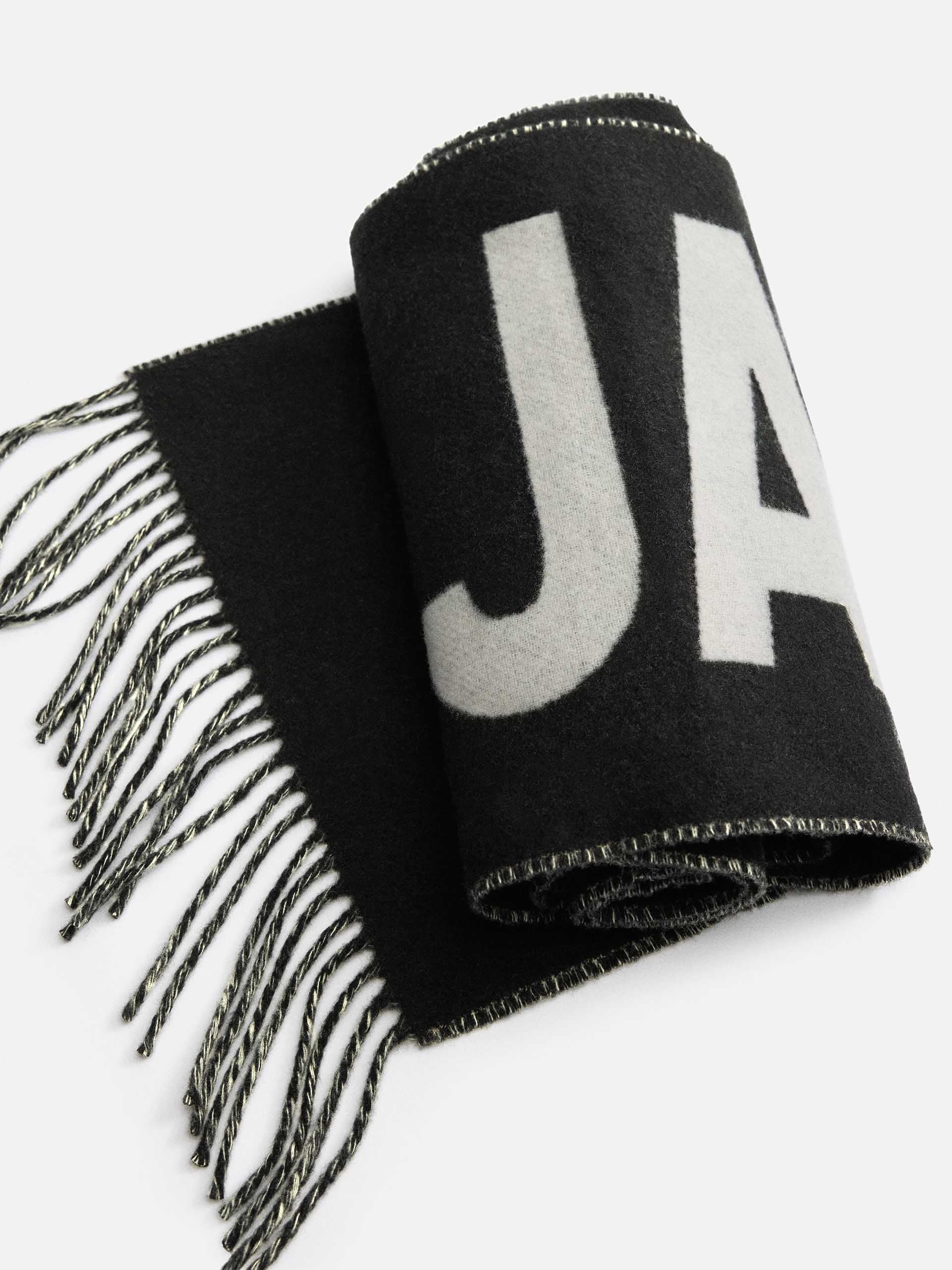 JACQUEMUS - Schal mit Logo aus Wolle in Schwarz - Black