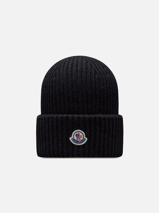 MONCLER - Mütze aus Wolle und Kaschmir mit Logo
