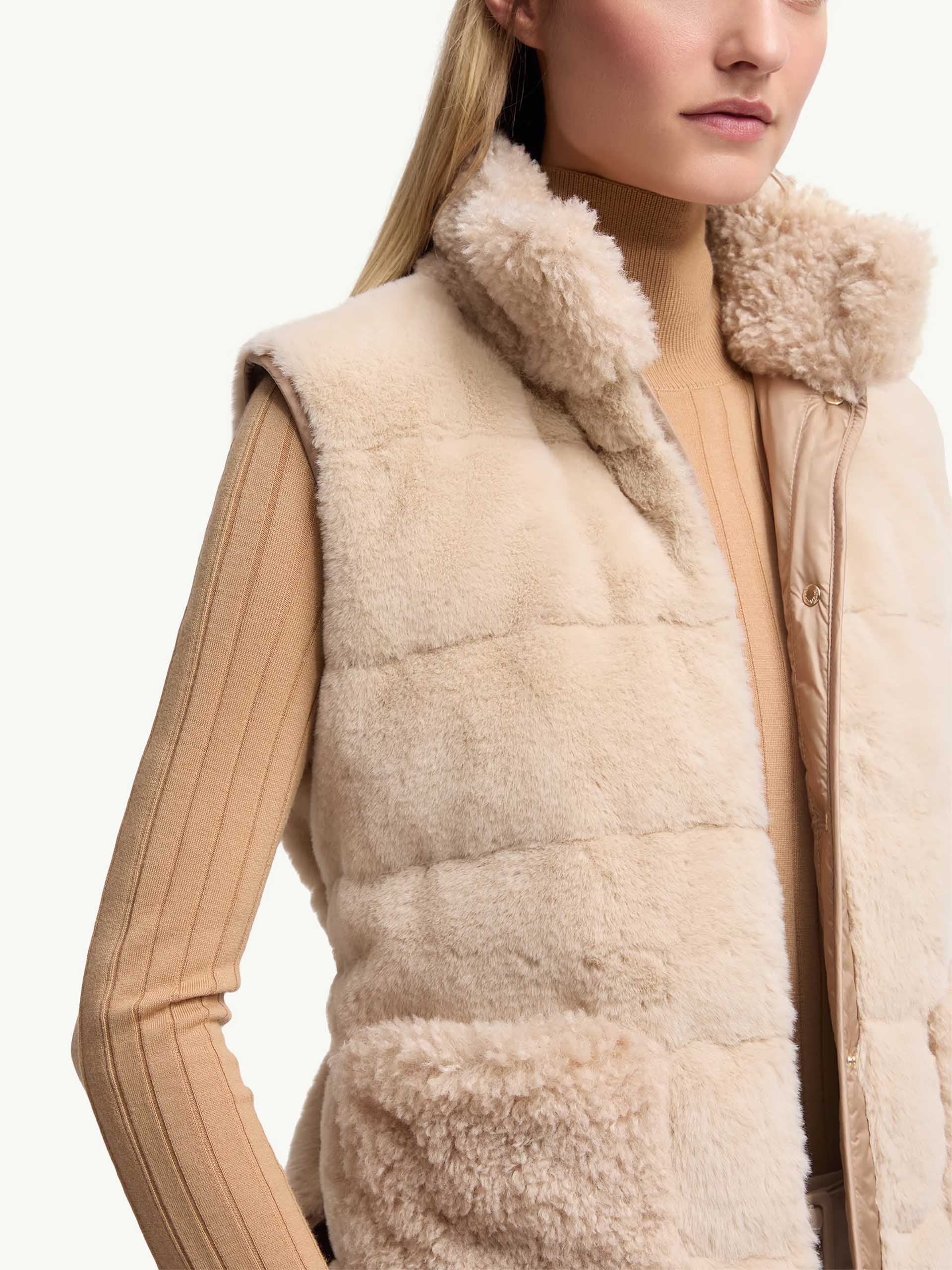 MONCLER - Joui Daunenweste aus Kunstfell für Damen