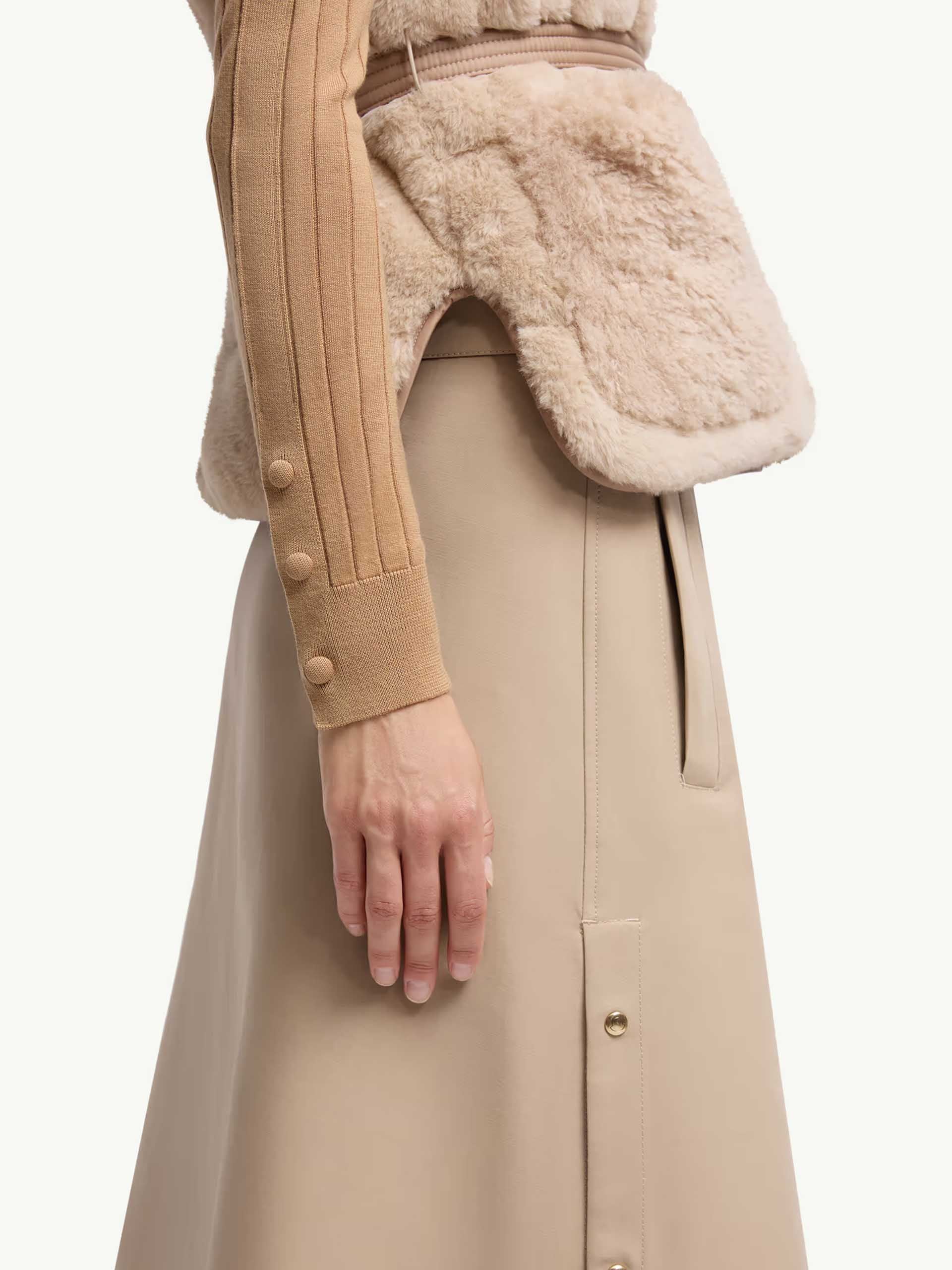 MONCLER - Joui Daunenweste aus Kunstfell für Damen