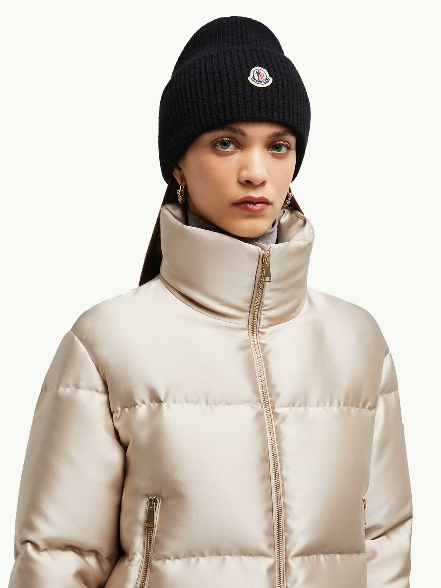 MONCLER - Mütze aus Wolle mit Logo für Damen