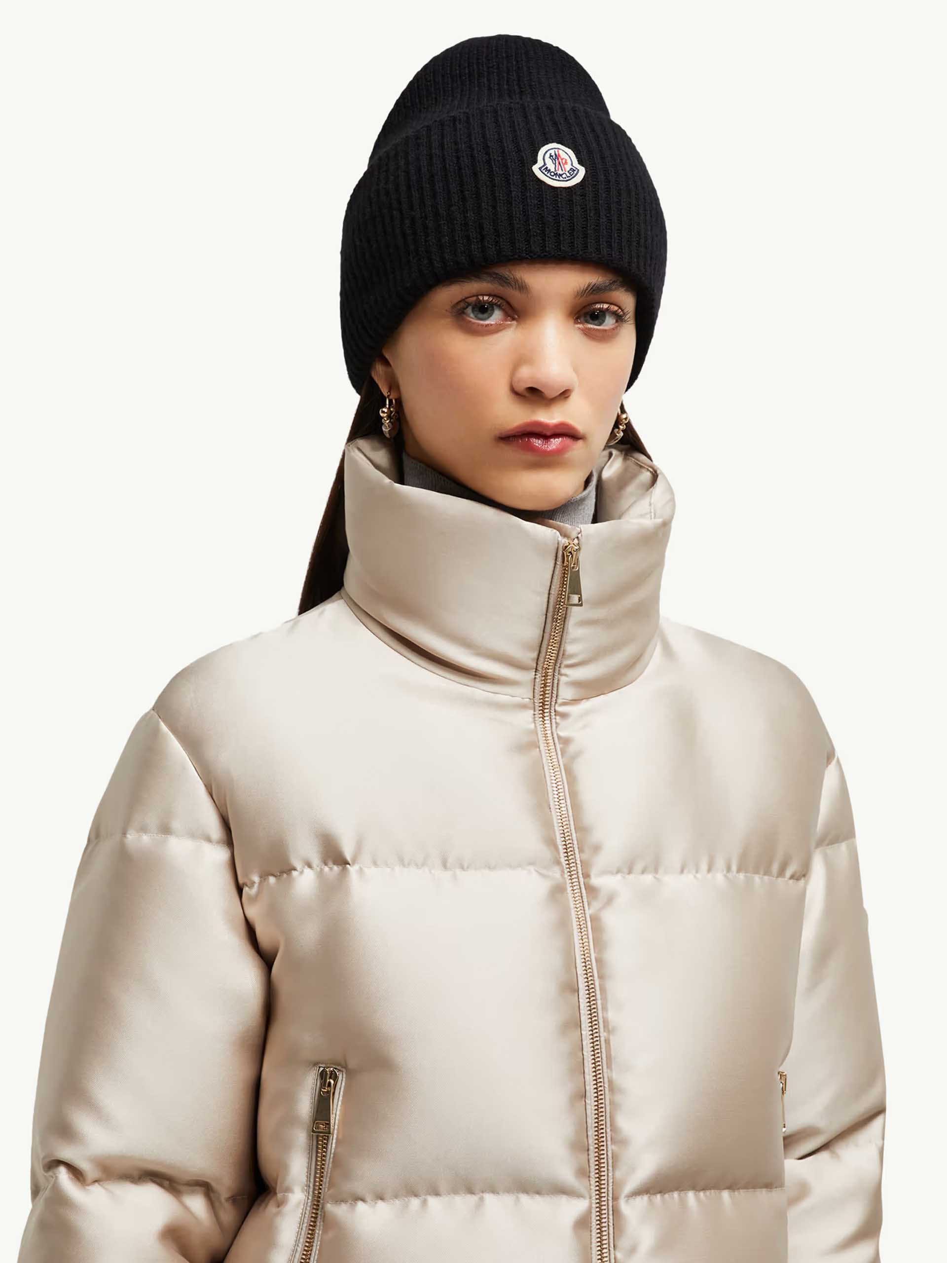 MONCLER - Mütze aus Wolle mit Logo für Damen