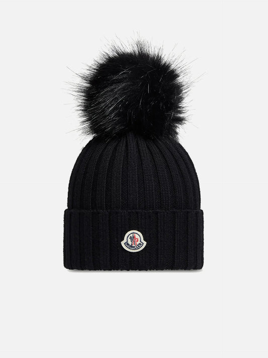 MONCLER - Mütze aus Wolle mit Bommel für Damen