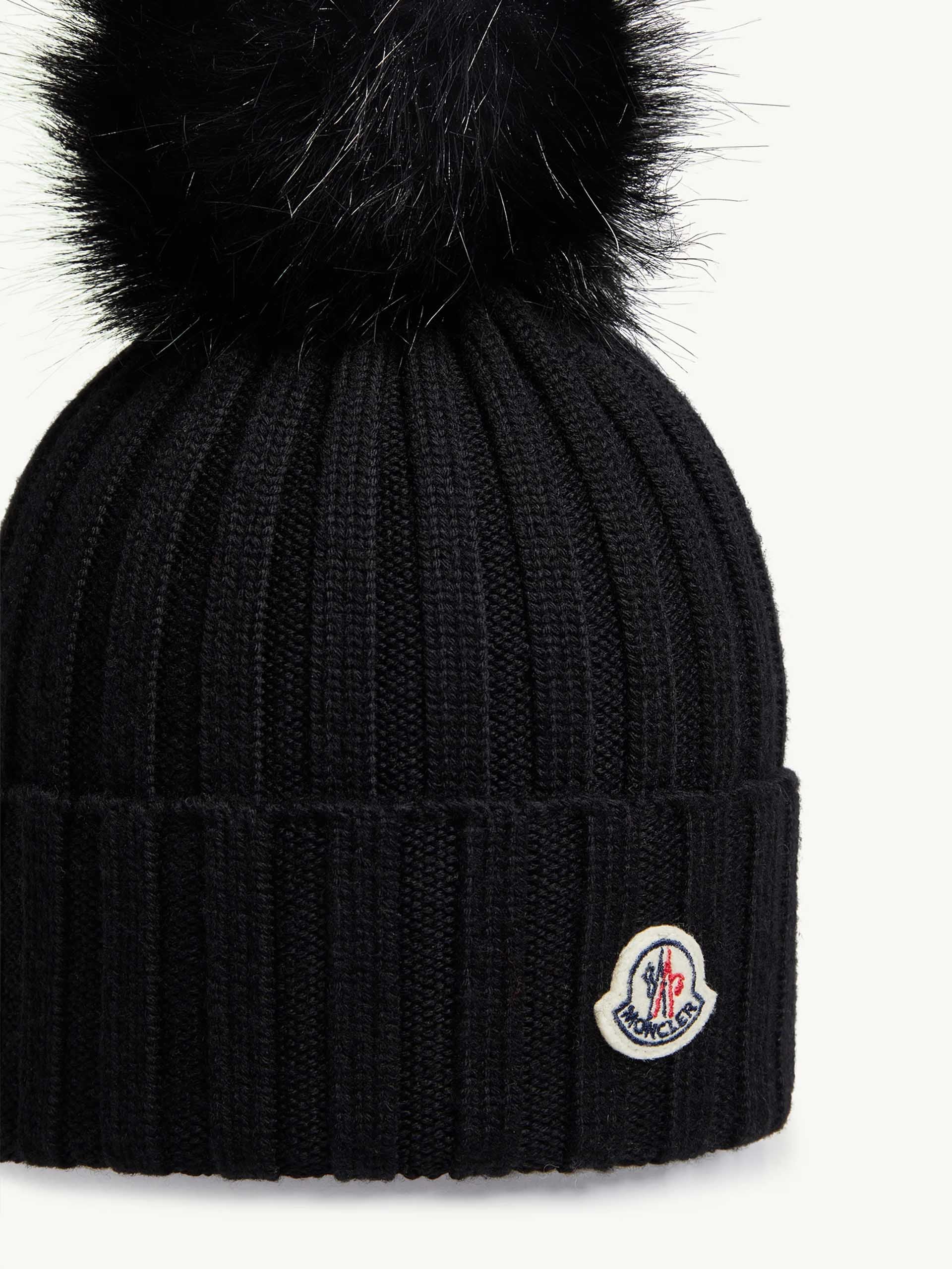 MONCLER - Mütze aus Wolle mit Bommel für Damen