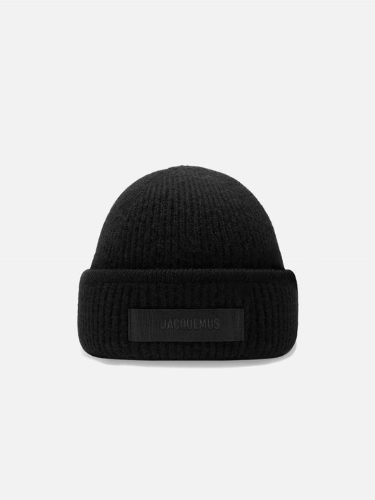 JACQUEMUS - Mütze Gros Grain mit Logo-Detail in Schwarz - Black