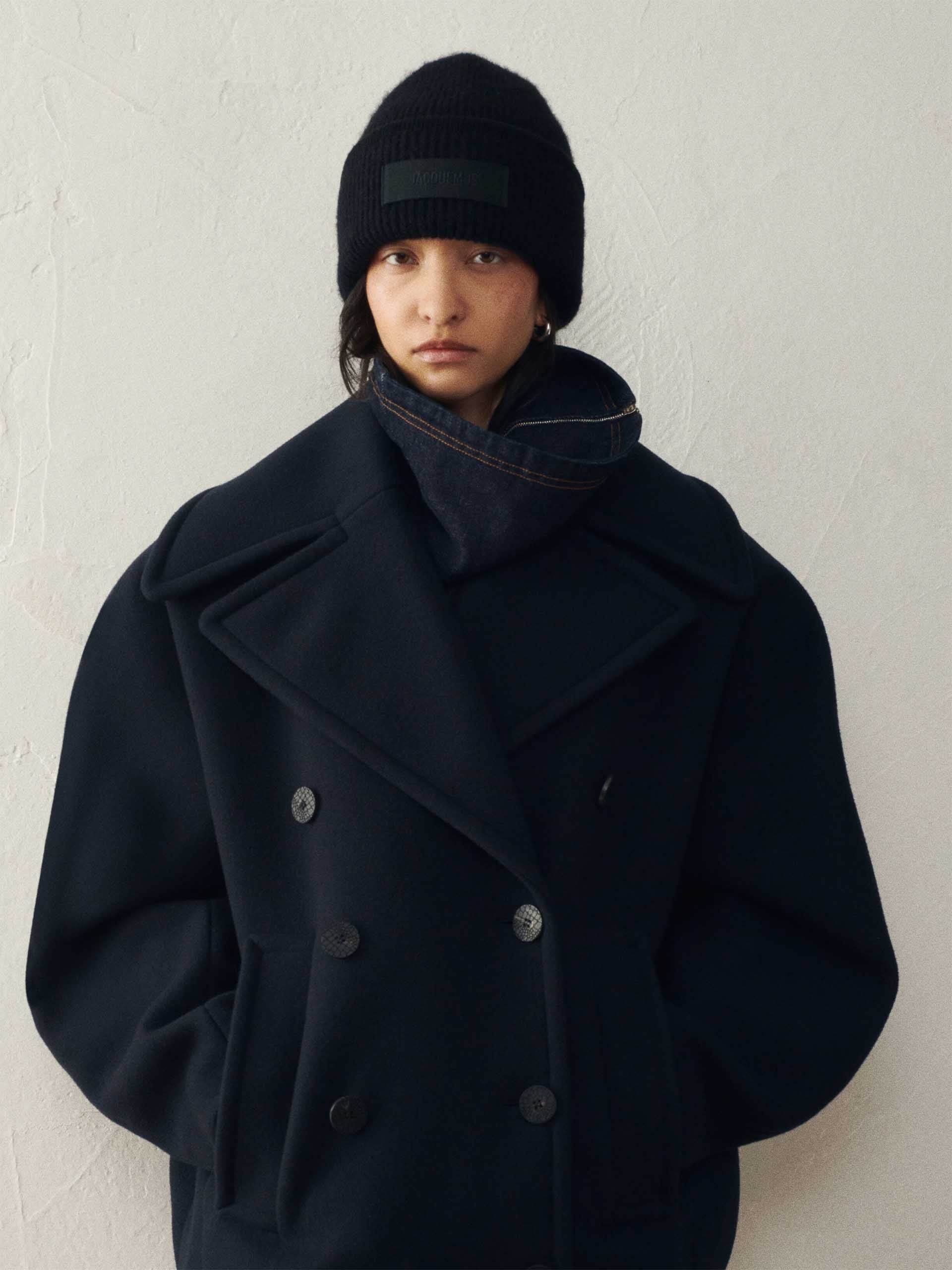 JACQUEMUS - Mütze Gros Grain mit Logo-Detail in Schwarz - Black