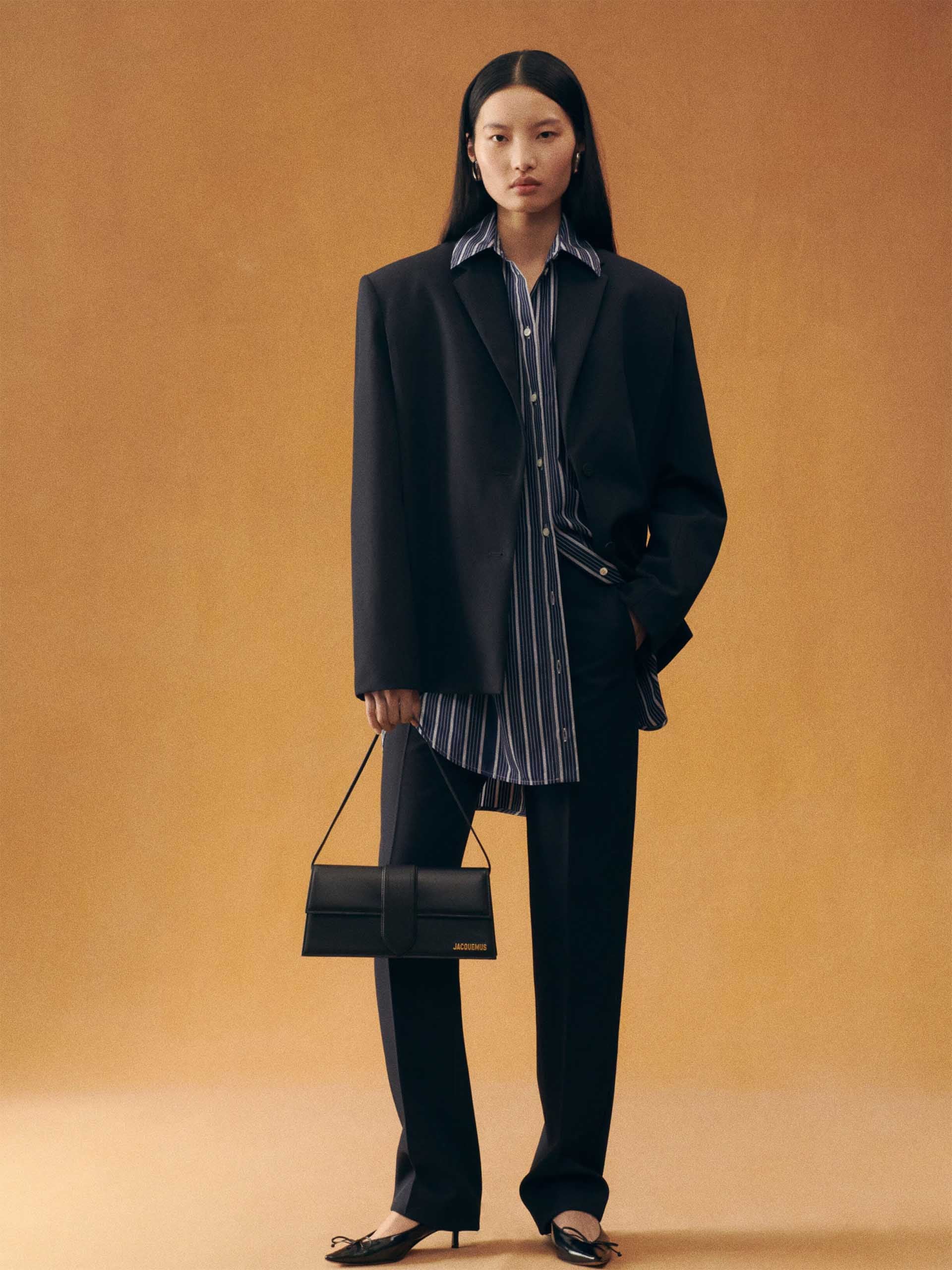 JACQUEMUS - Bambino Long Schultertasche aus Leder