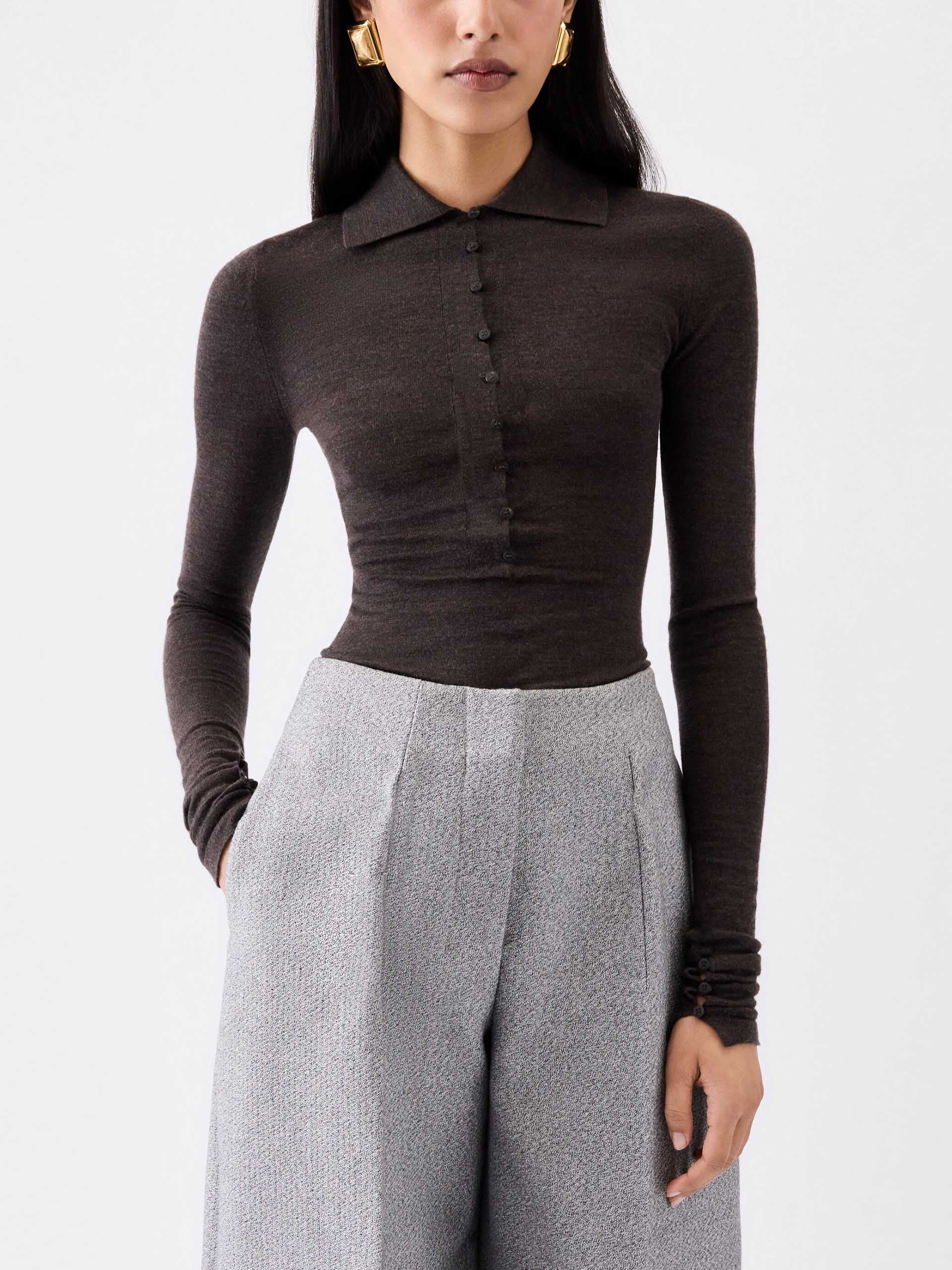 JACQUEMUS - Polo-Pullover Merino für Damen