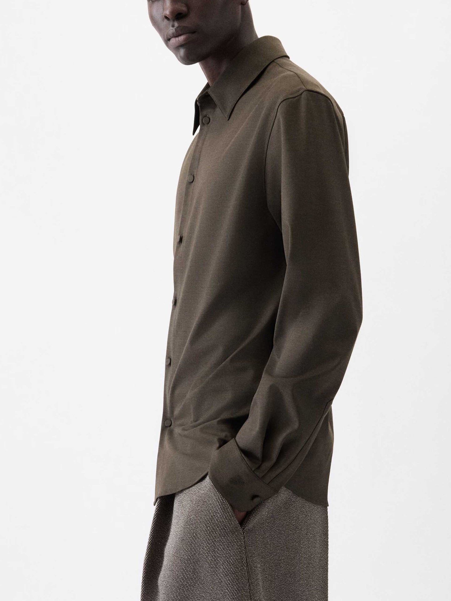 JACQUEMUS - Hemd Mondani aus Stretch-Wolle für Herren