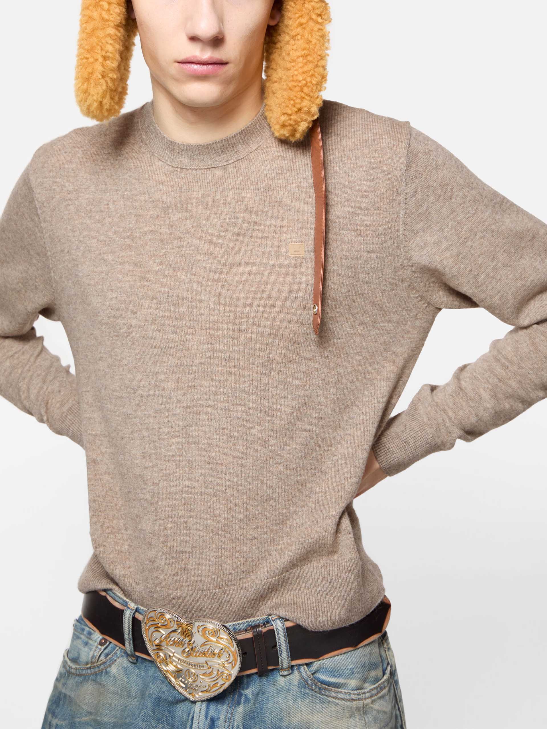 ACNE STUDIOS - Pullover mit Face-Logo aus Wolle