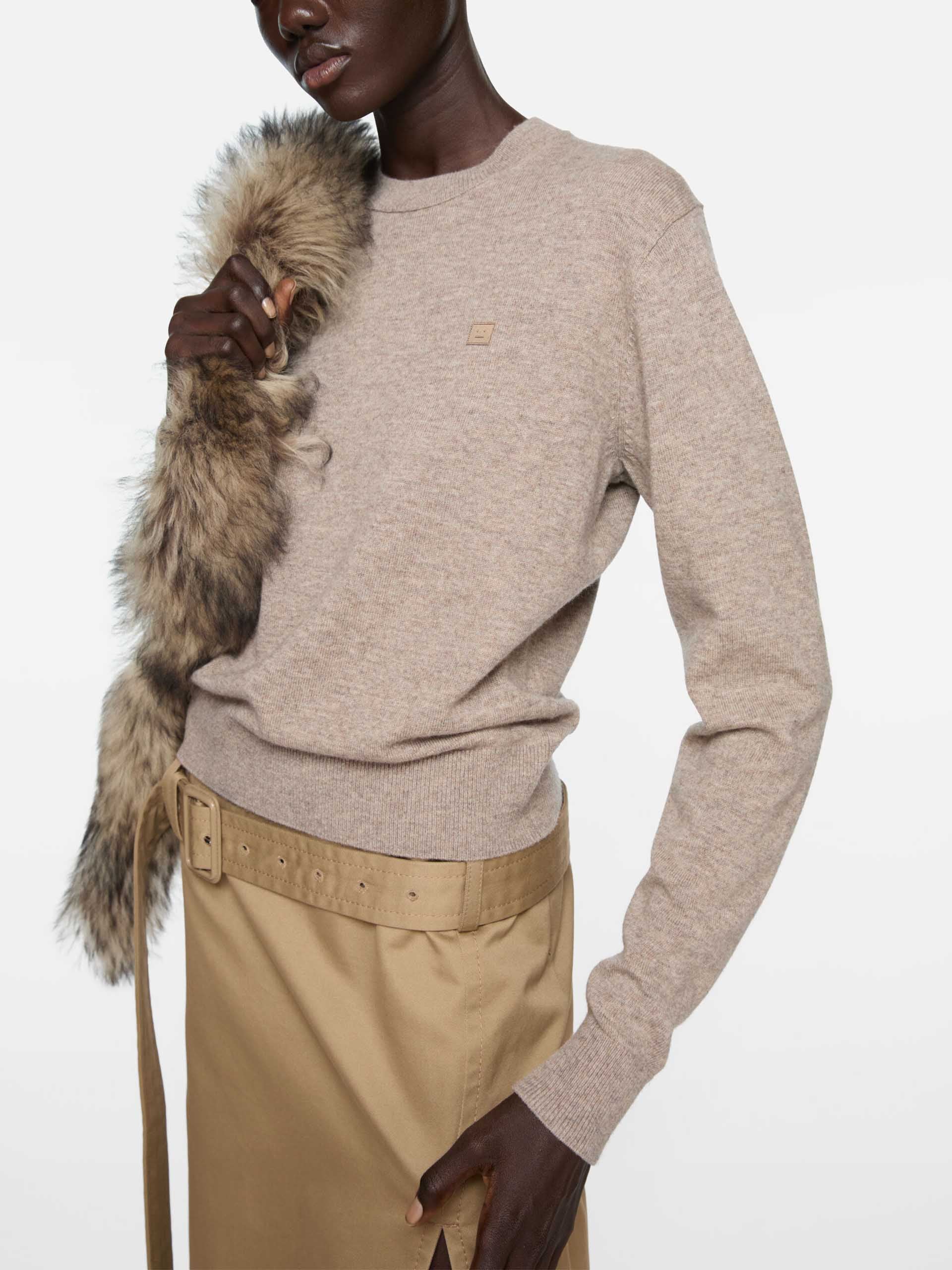 ACNE STUDIOS - Pullover mit Face-Logo aus Wolle