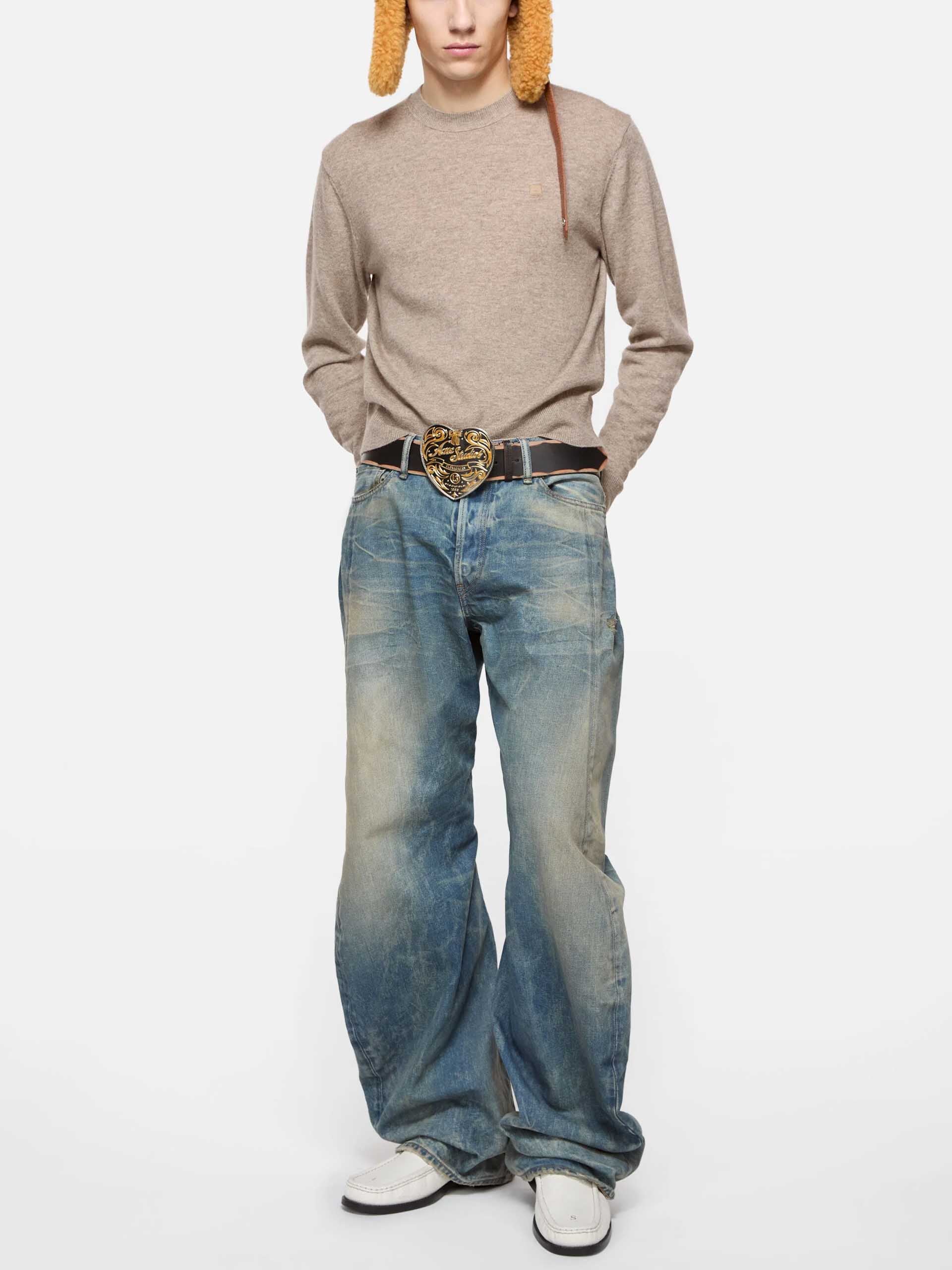 ACNE STUDIOS - Pullover mit Face-Logo aus Wolle