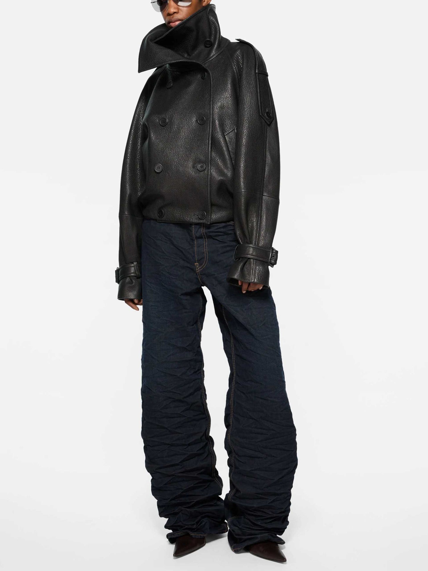 ACNE STUDIOS - Doppelreihige Lederjacke für Damen