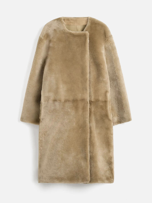 TOTEME - Shearling-Mantel für Damen in Rye Beige