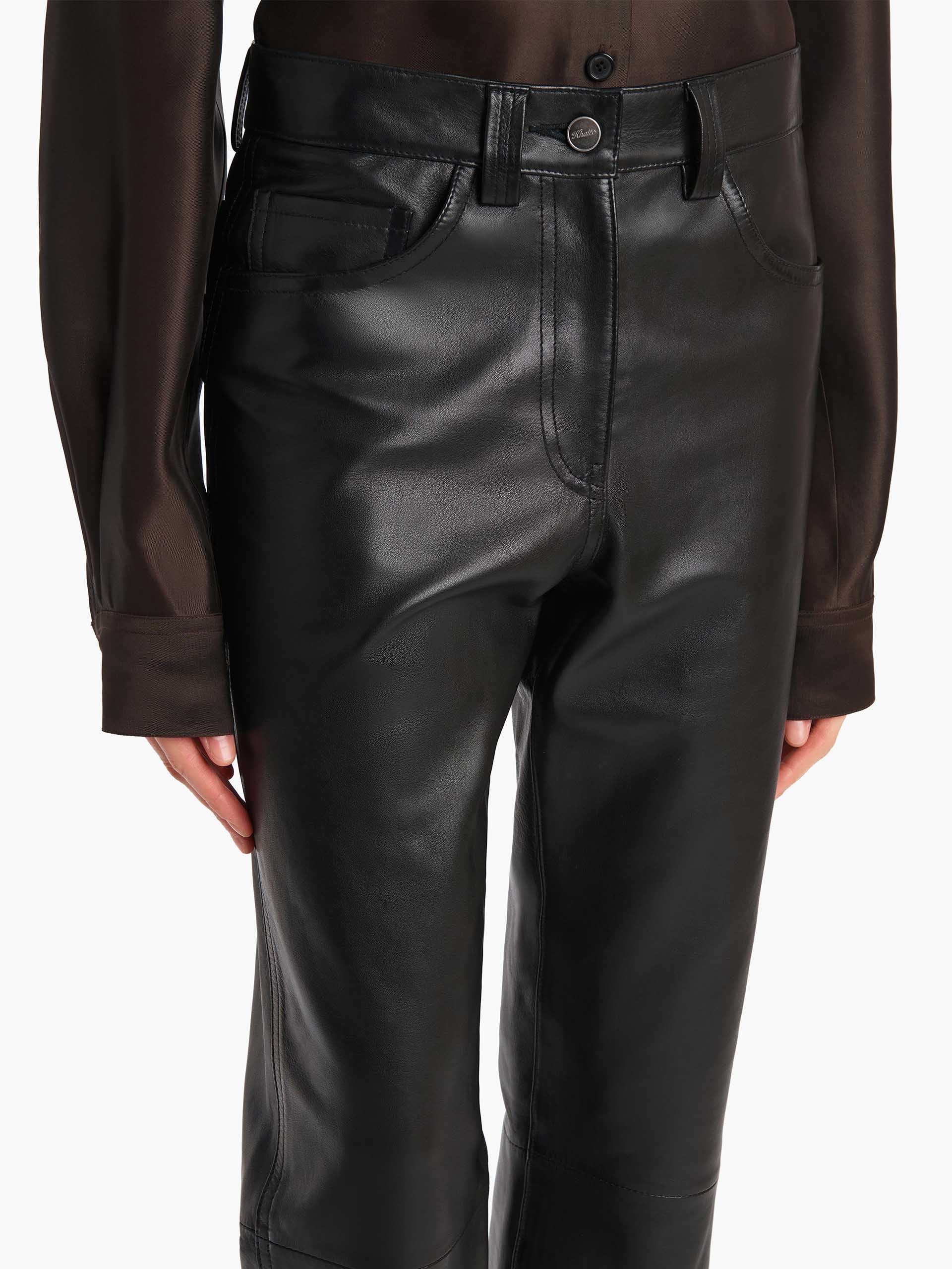 KHAITE - Callum Hose aus Leder für Damen
