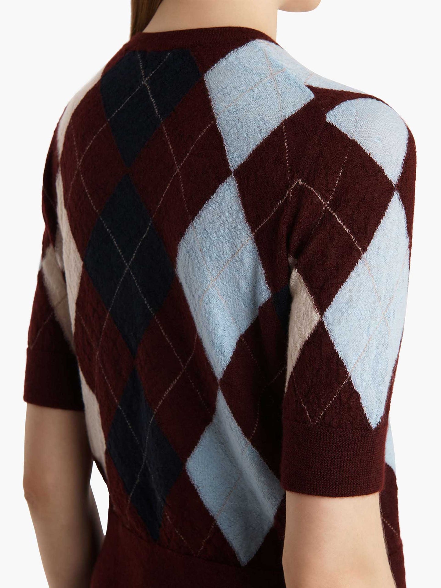 KHAITE - Anders Kurzarm-Pullover für Damen in Bordeauxrot - Bordeaux red