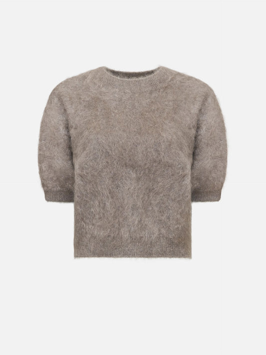 LISA YANG - Kurzärmeliger Pullover Juniper für Damen in Taupe