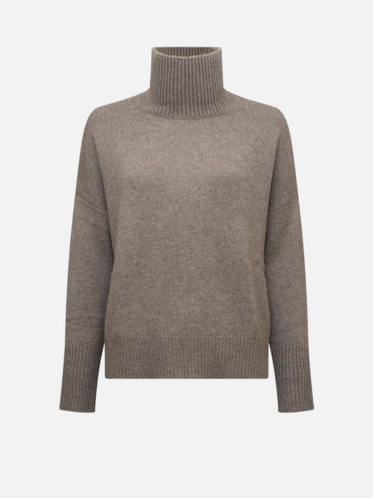 LISA YANG - Heidi Rollkragenpullover für Damen in Taupe