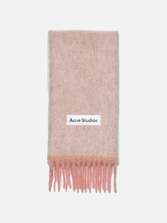 ACNE STUDIOS - Schal mit Fransen aus Wolle und Mohair in Rosa - Dusty Pink