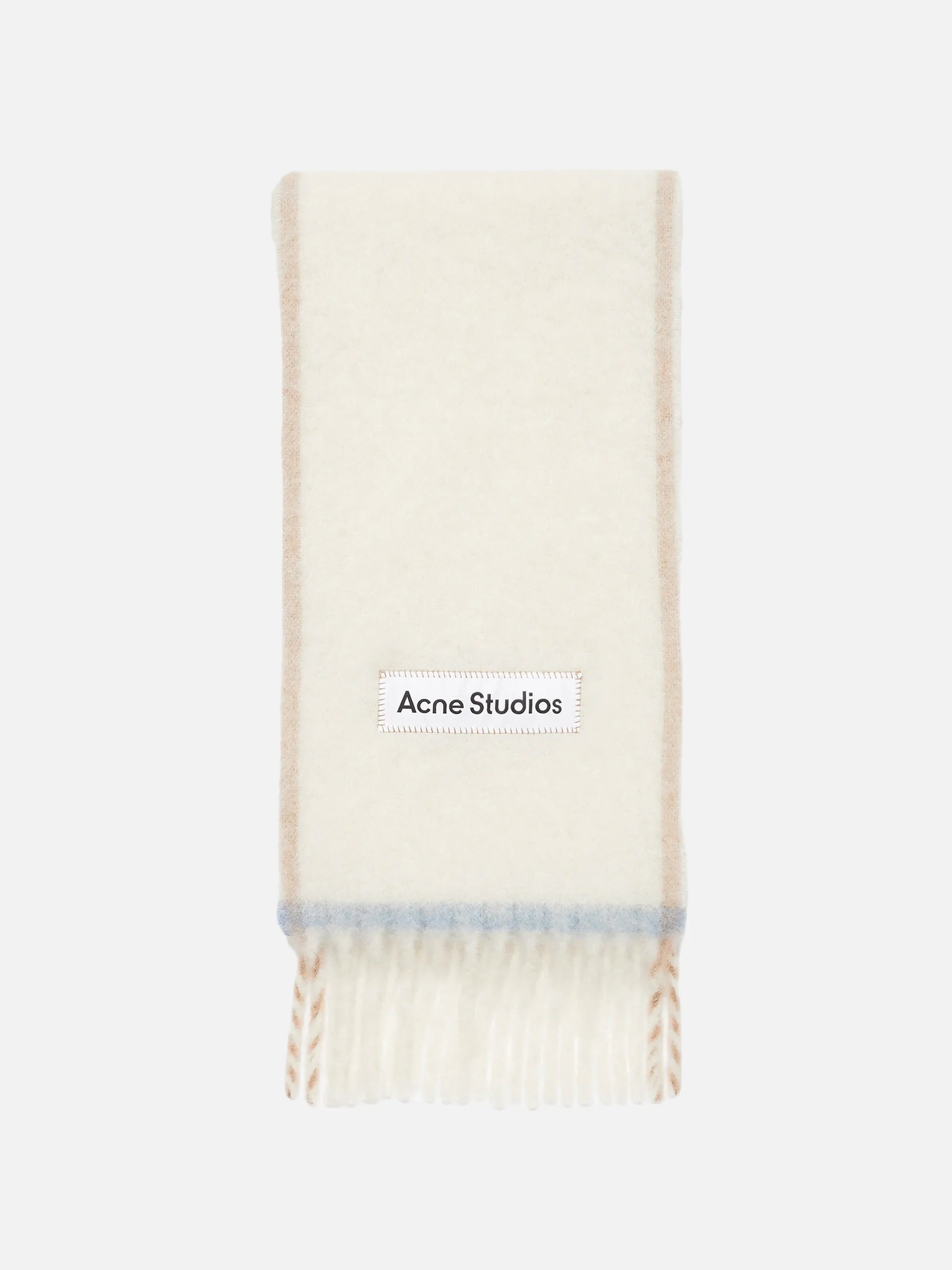 ACNE STUDIOS - Schal mit Fransen aus Wolle und Mohair in Cremeweiß - Cream white