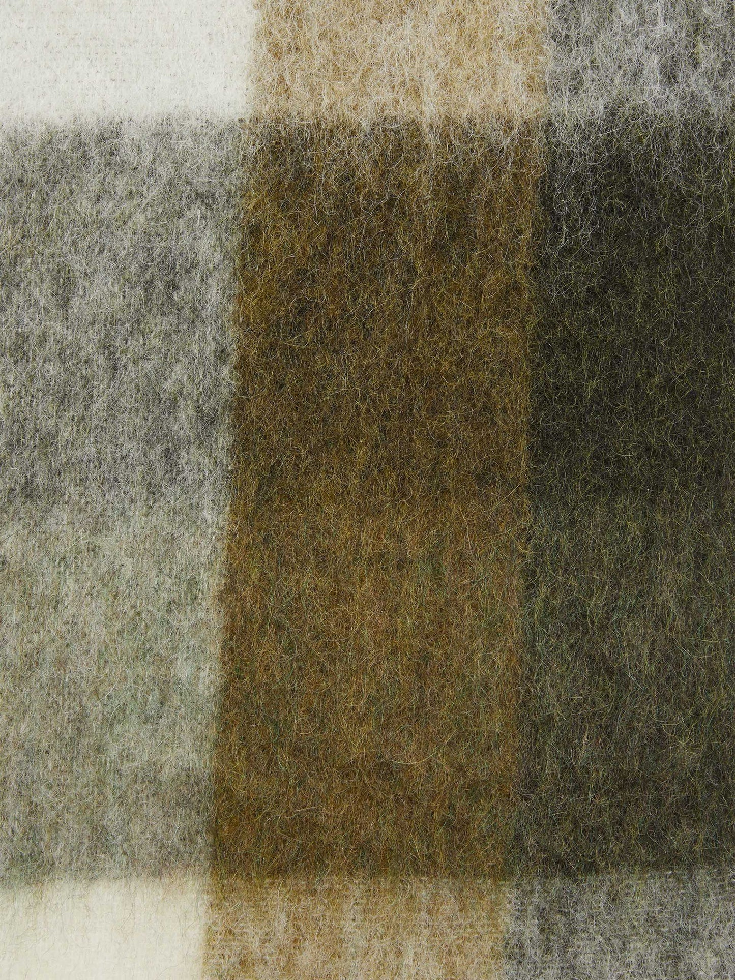 ACNE STUDIOS - Karierter Schal mit Logo-Patch in Taupe / Grün / Schwarz - Taupe / Green / Black