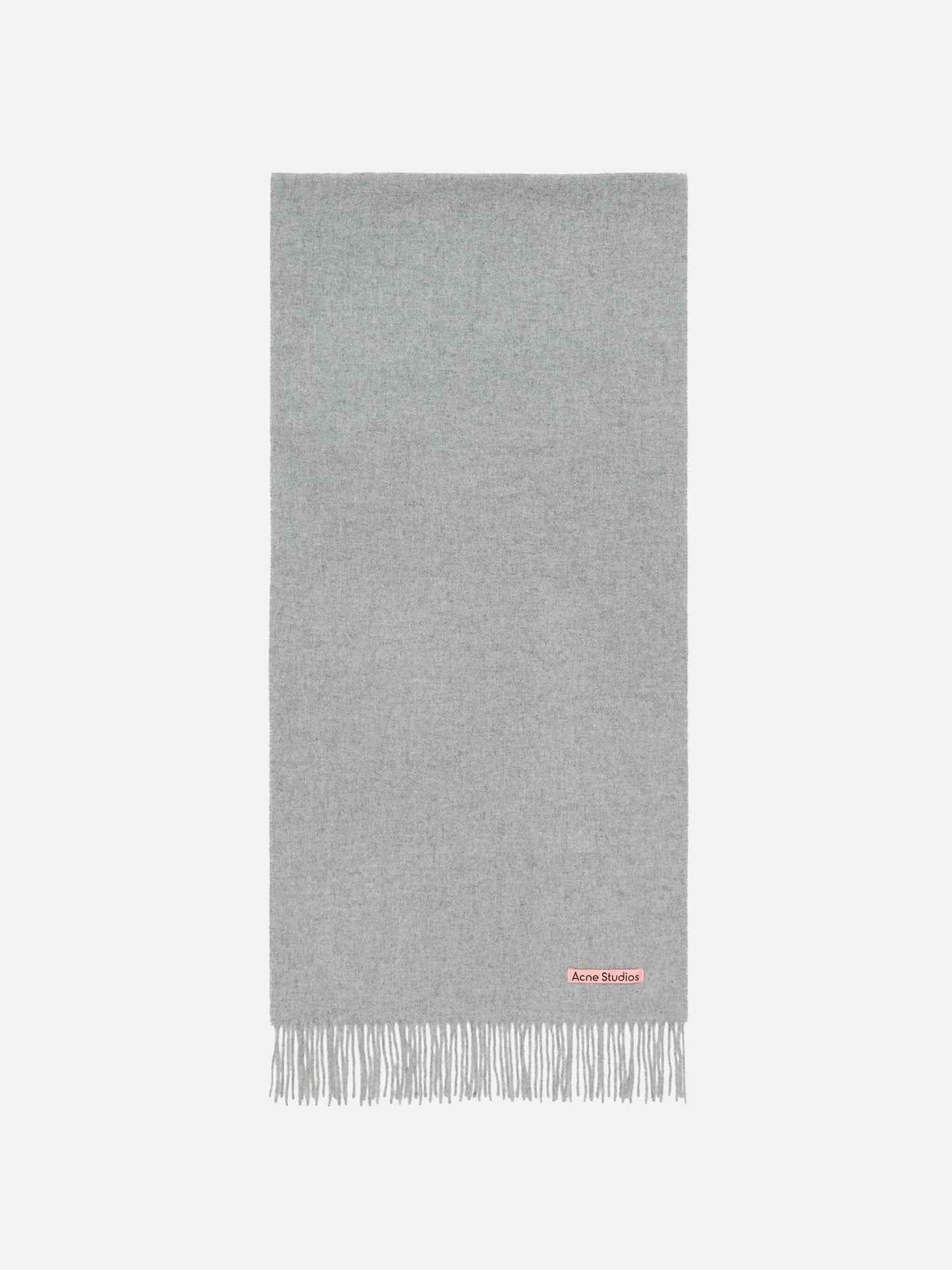 ACNE STUDIOS - Schal aus Wolle mit Logo-Detail in Hellgrau - Light grey