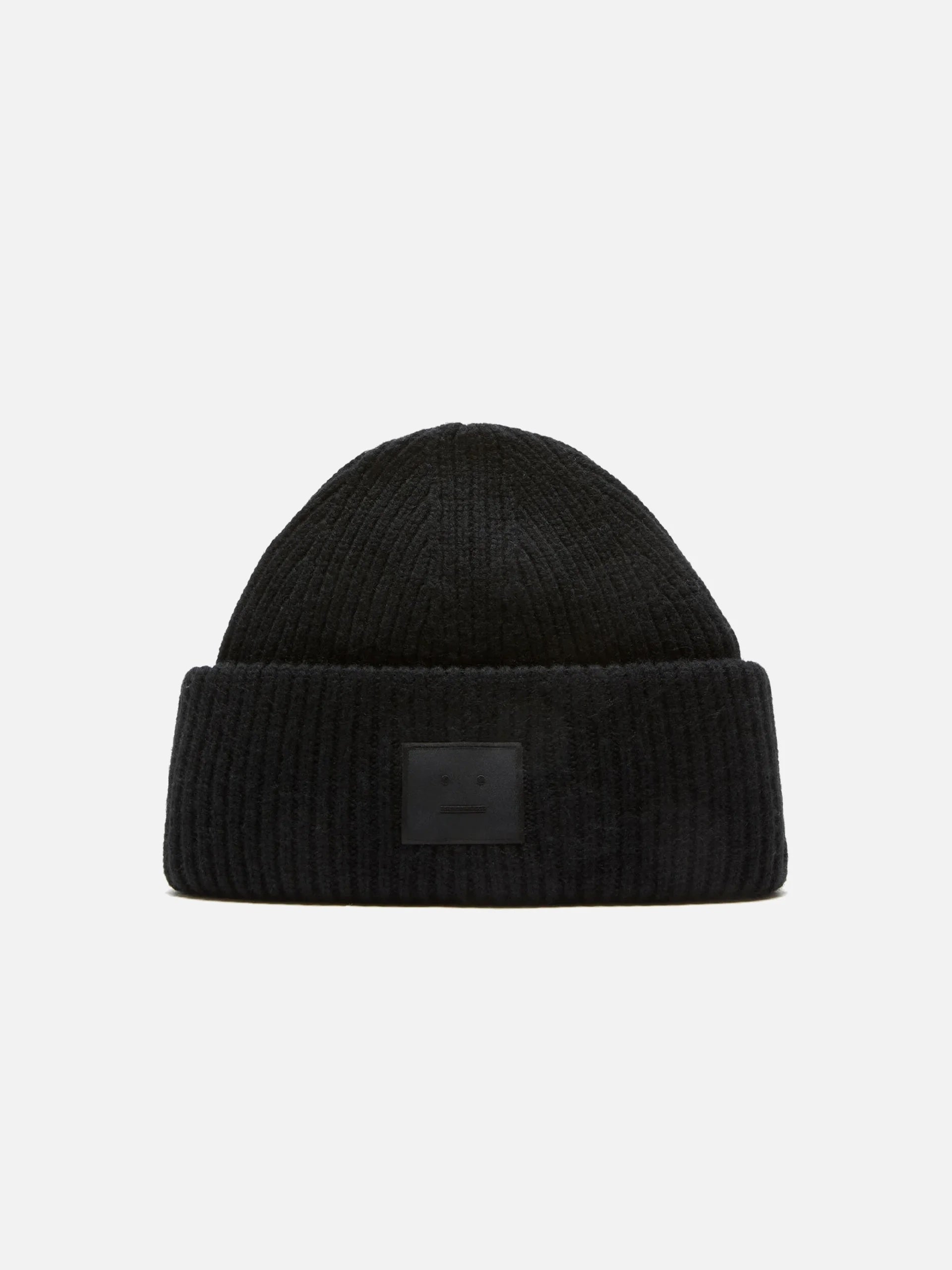 ACNE STUDIOS - Mütze mit Face Logo aus Wollgemisch in Schwarz - Black