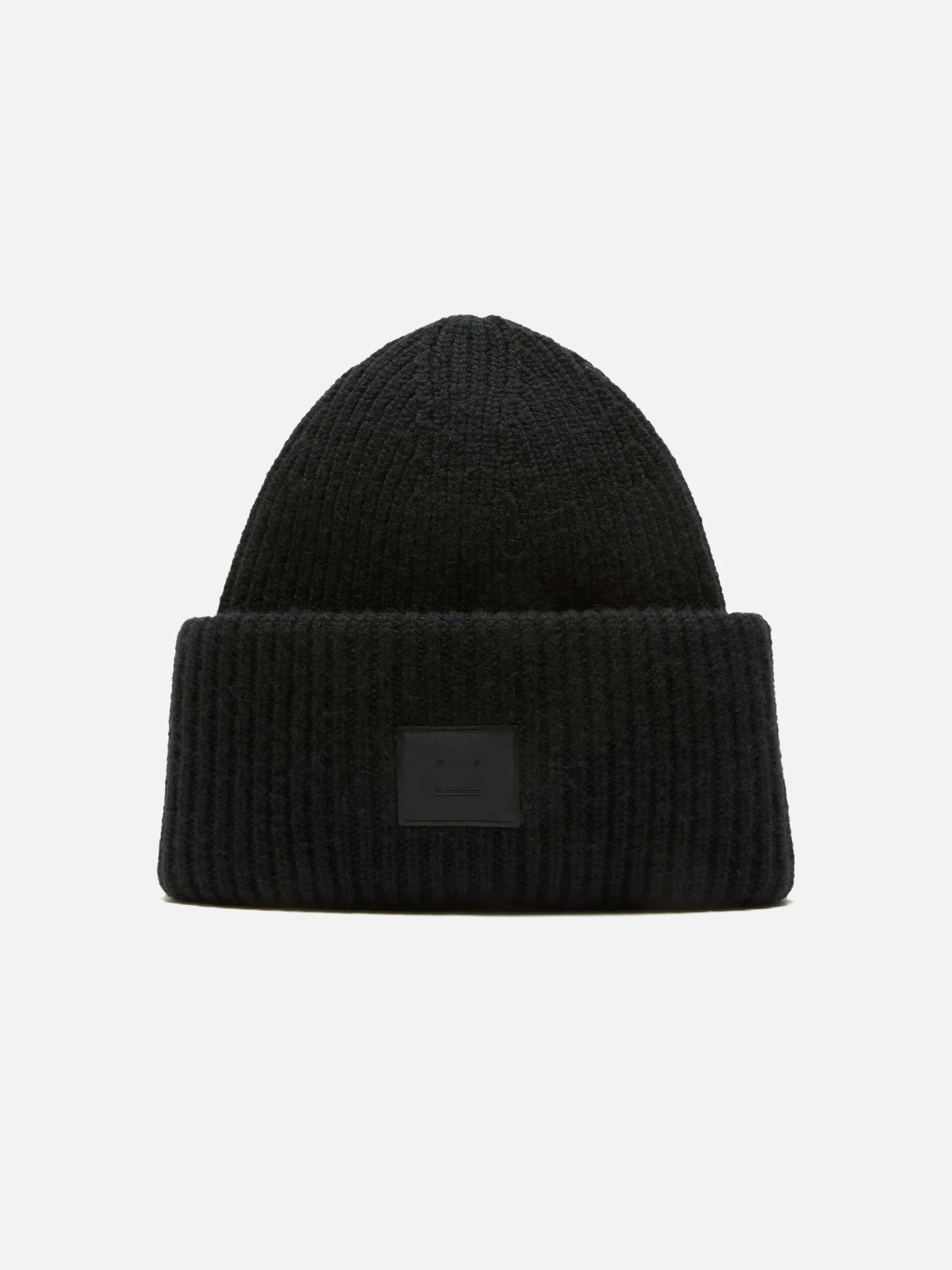 ACNE STUDIOS - Beanie mit Face Logo aus Wollgemisch in Schwarz - Black