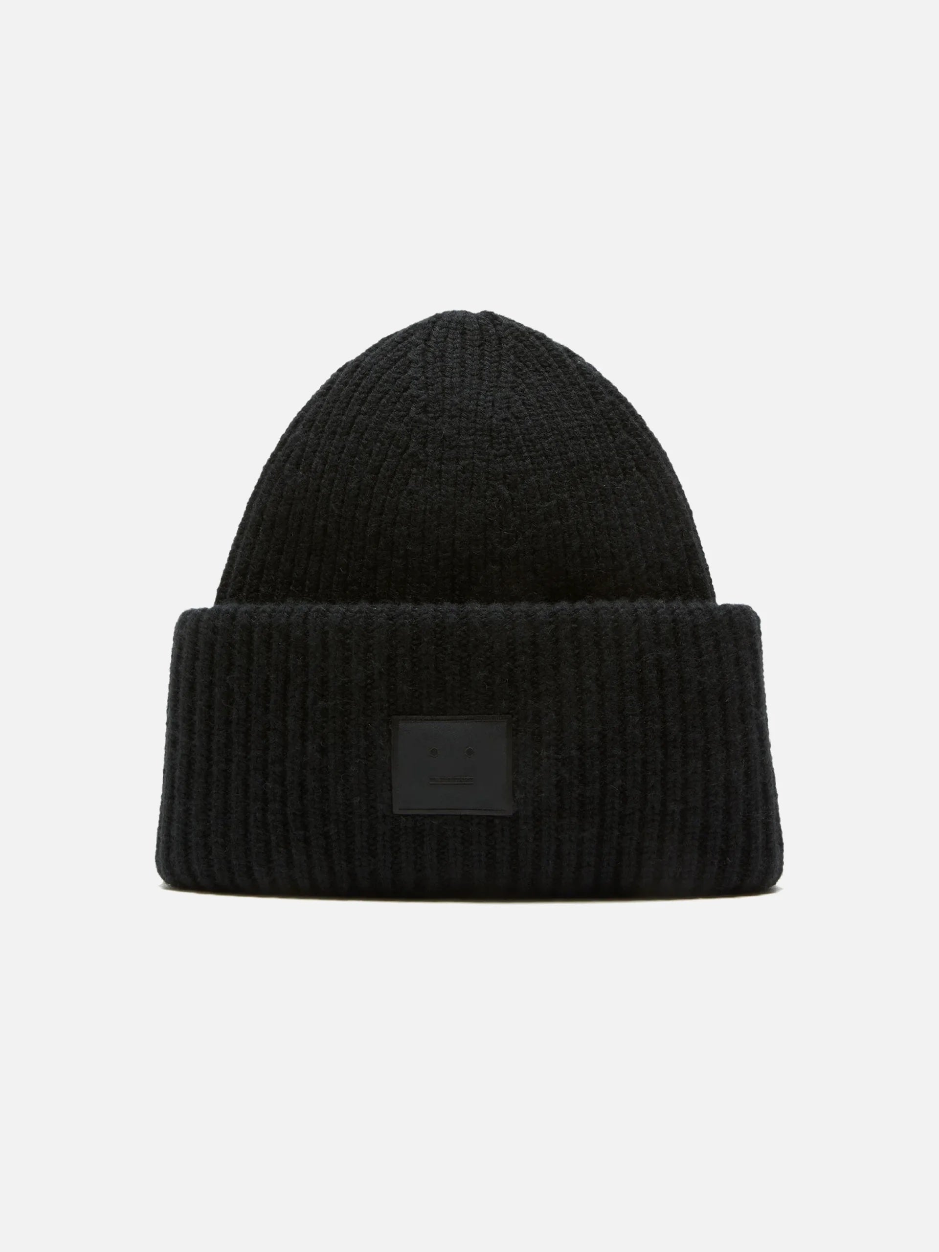 ACNE STUDIOS - Beanie mit Face Logo aus Wollgemisch in Schwarz - Black