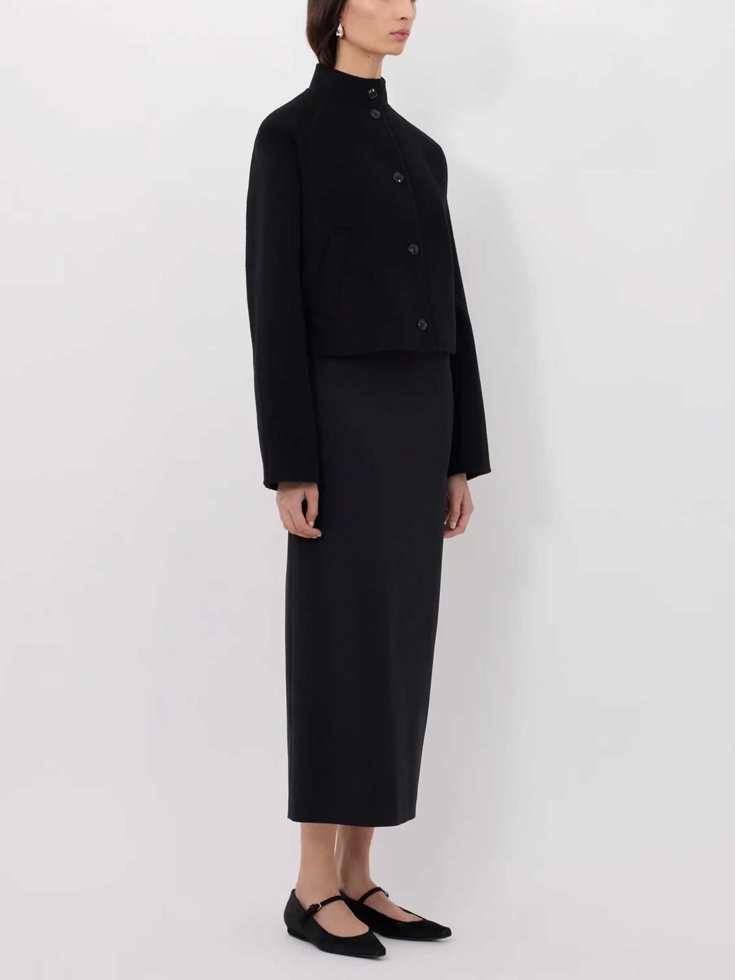 LOULOU DE SAISON - Nyma Jacke aus Wollgemisch für Damen in Schwarz - Black