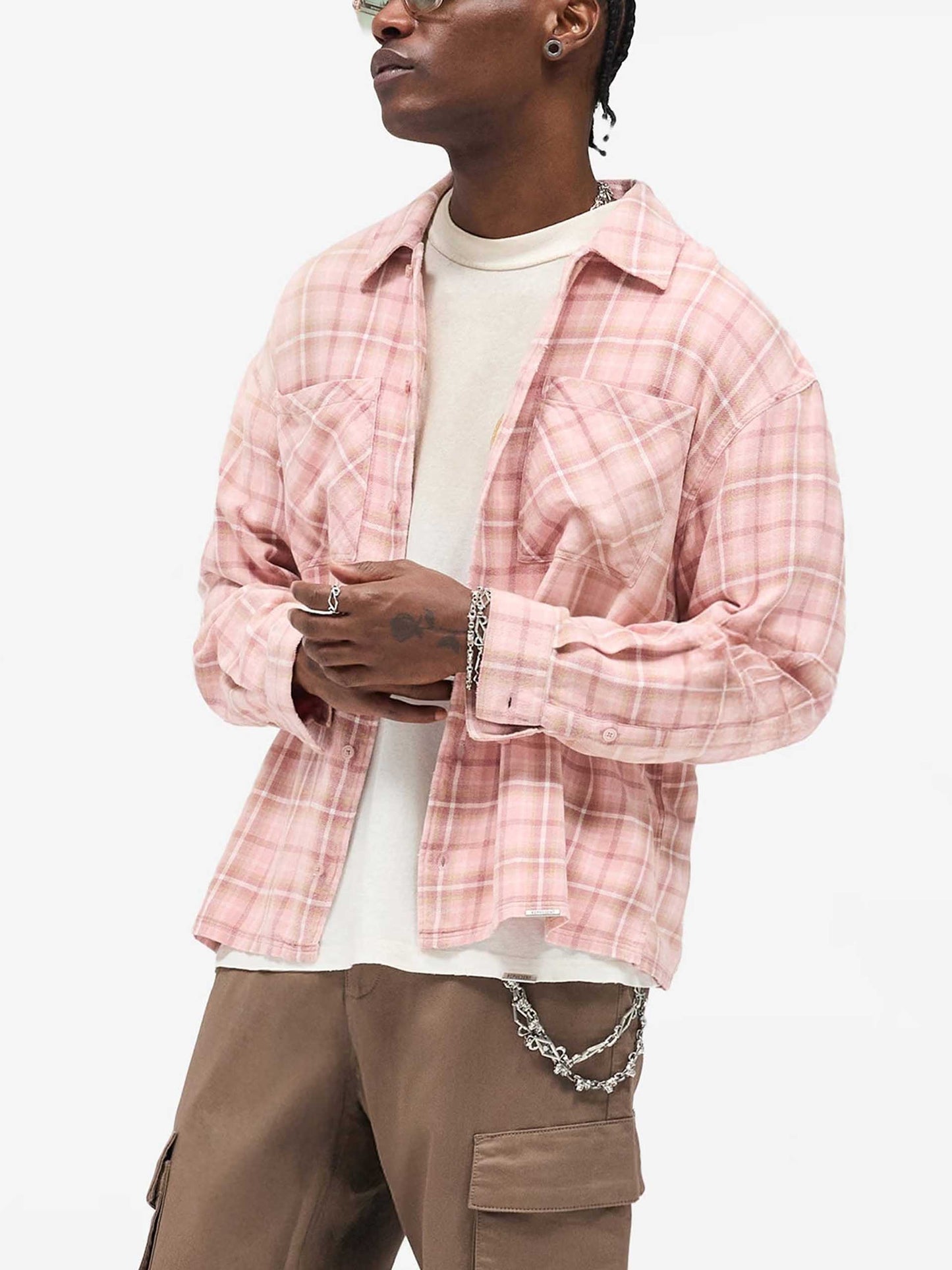 REPRESENT - Kariertes Flanell-Hemd aus Baumwolle