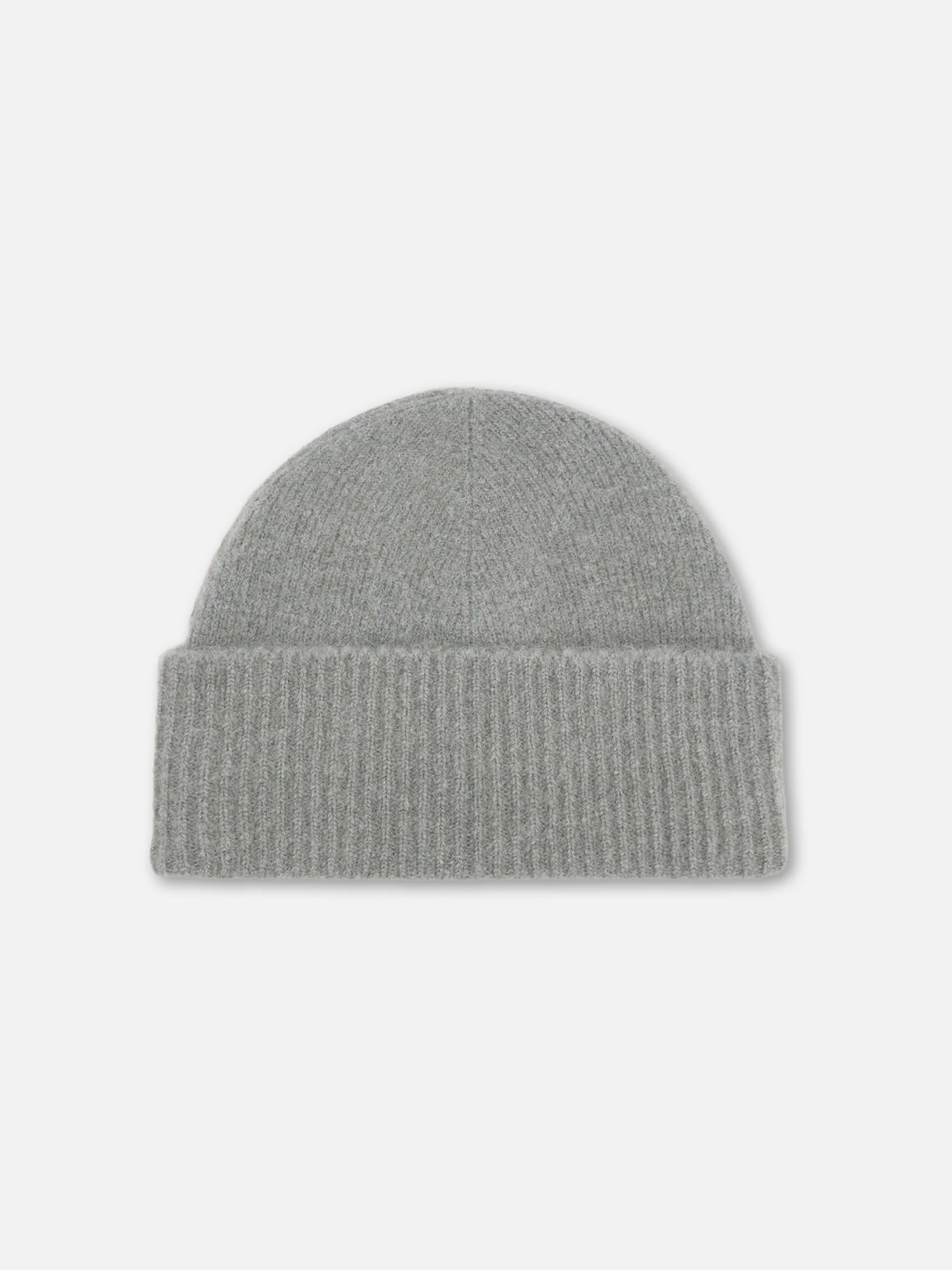 AMI PARIS - Ami De Coeur Mütze aus Alpakastrick in Grau / Off-White - Grey / Off-White